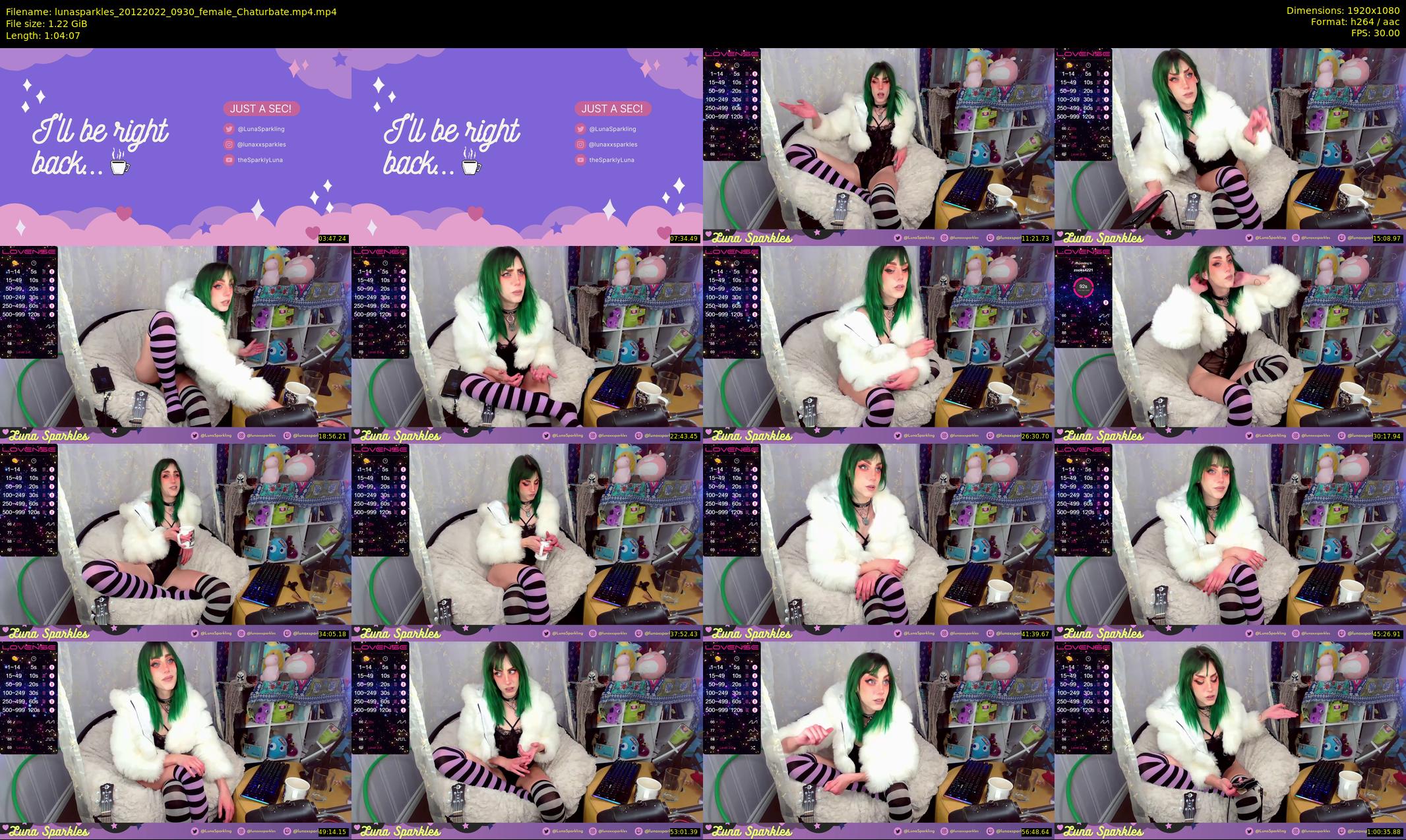 lunasparkles — 65 minute Chaturbate female cam show recording, 1080p, Dec 20, 2022
