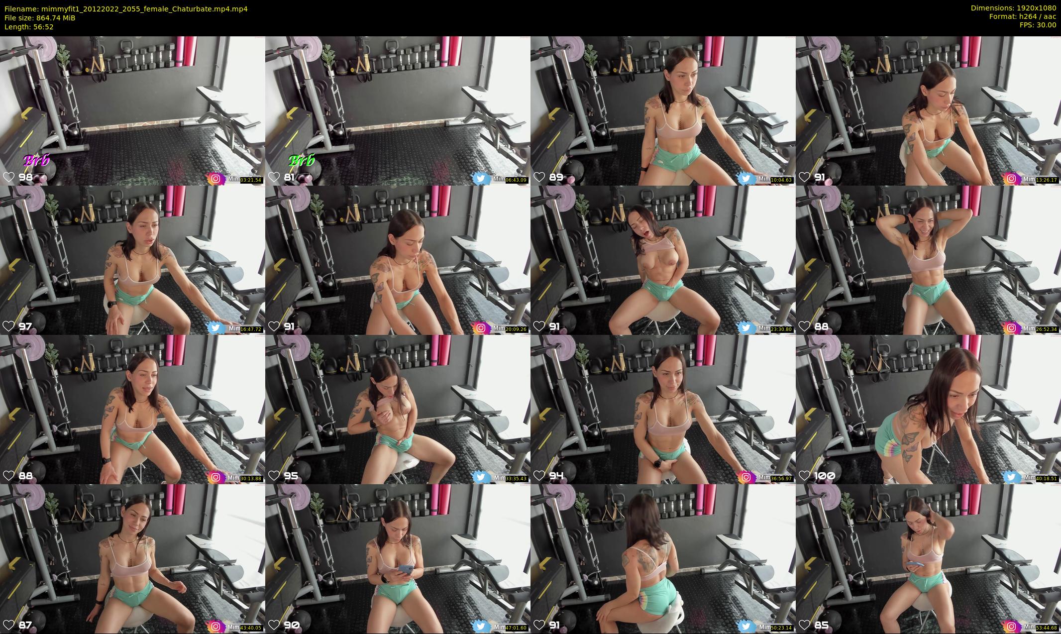 mimmyfit1 — 57 minute Chaturbate female cam show recording, 1080p, Dec 20, 2022