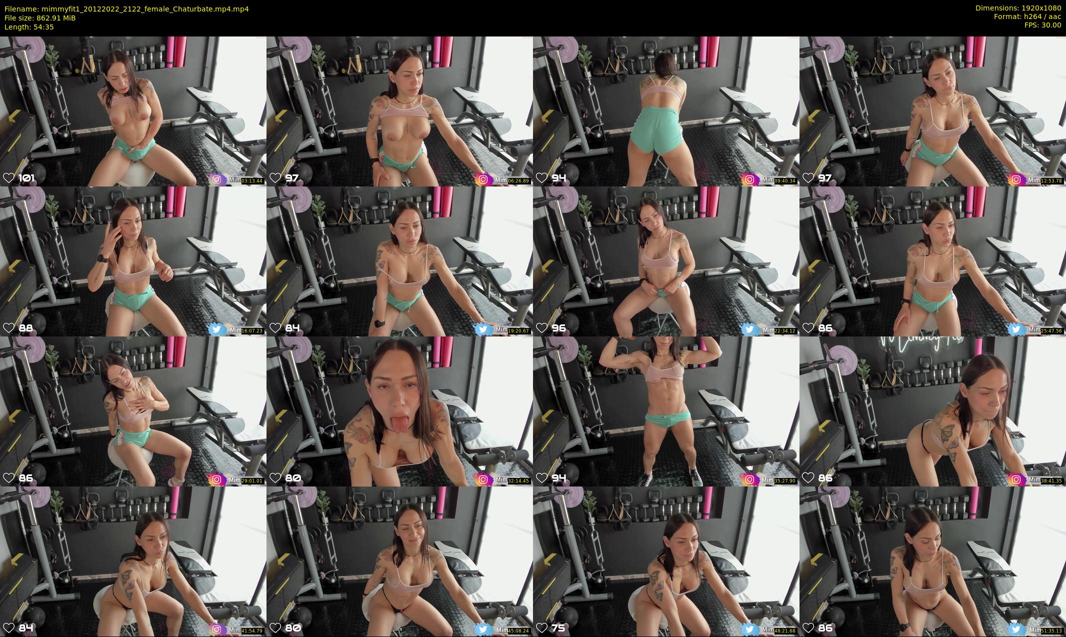 mimmyfit1 — 55 minute Chaturbate female cam show recording, 1080p, Dec 20, 2022