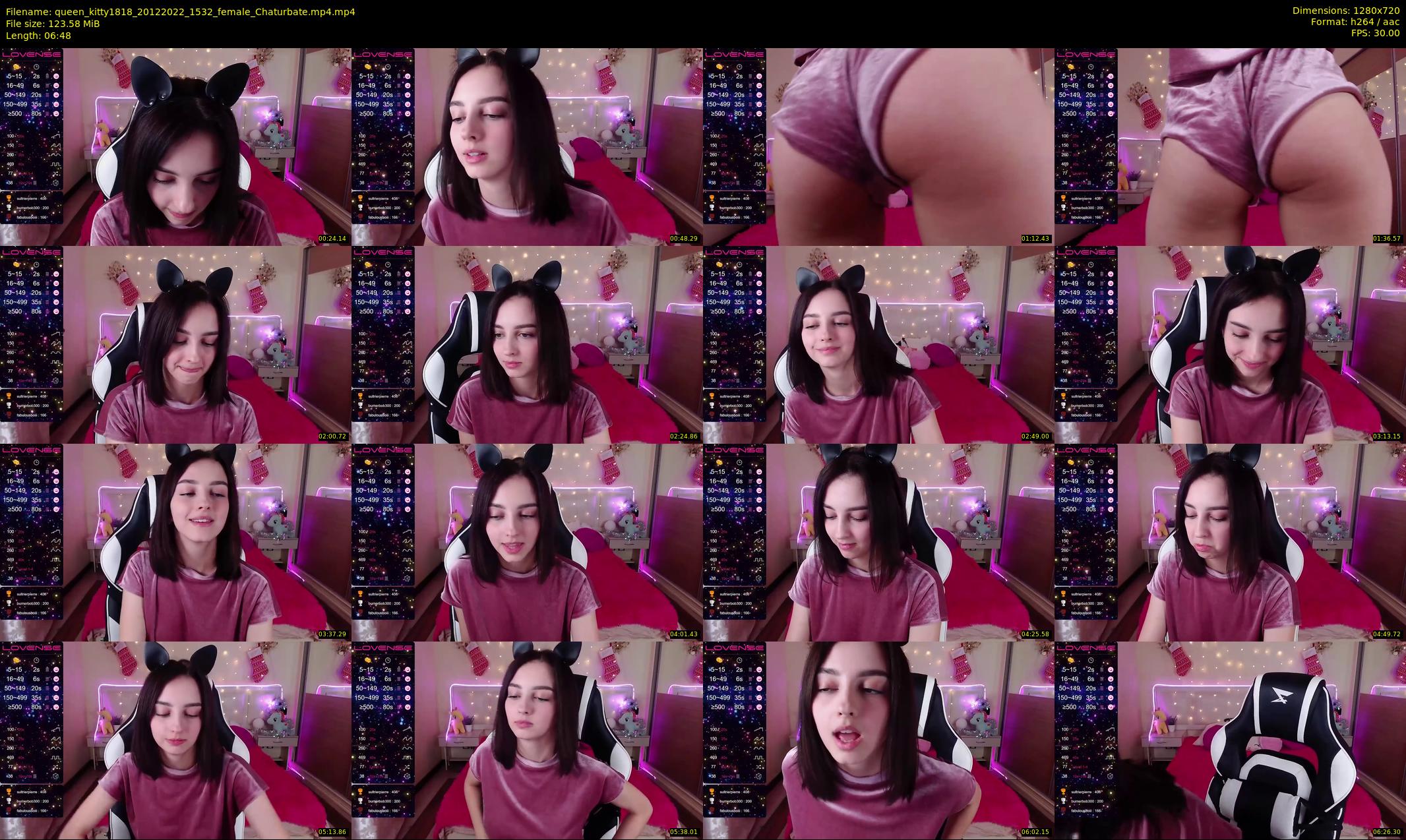 queen_kitty1818 — 7 minute Chaturbate female cam show recording, 720p, Dec 20, 2022