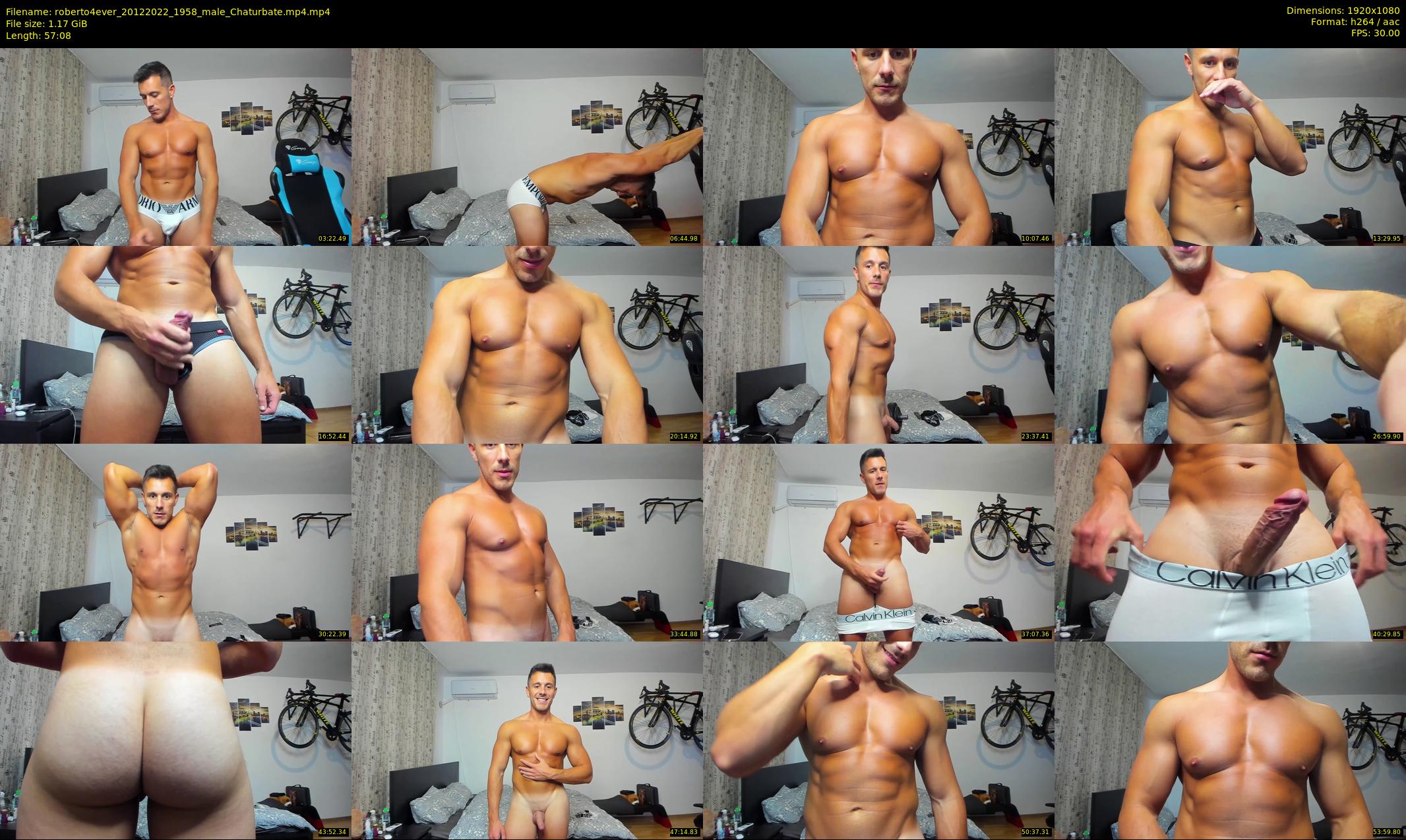 roberto4ever — 58 minute Chaturbate male cam show recording, 1080p, Dec 20, 2022