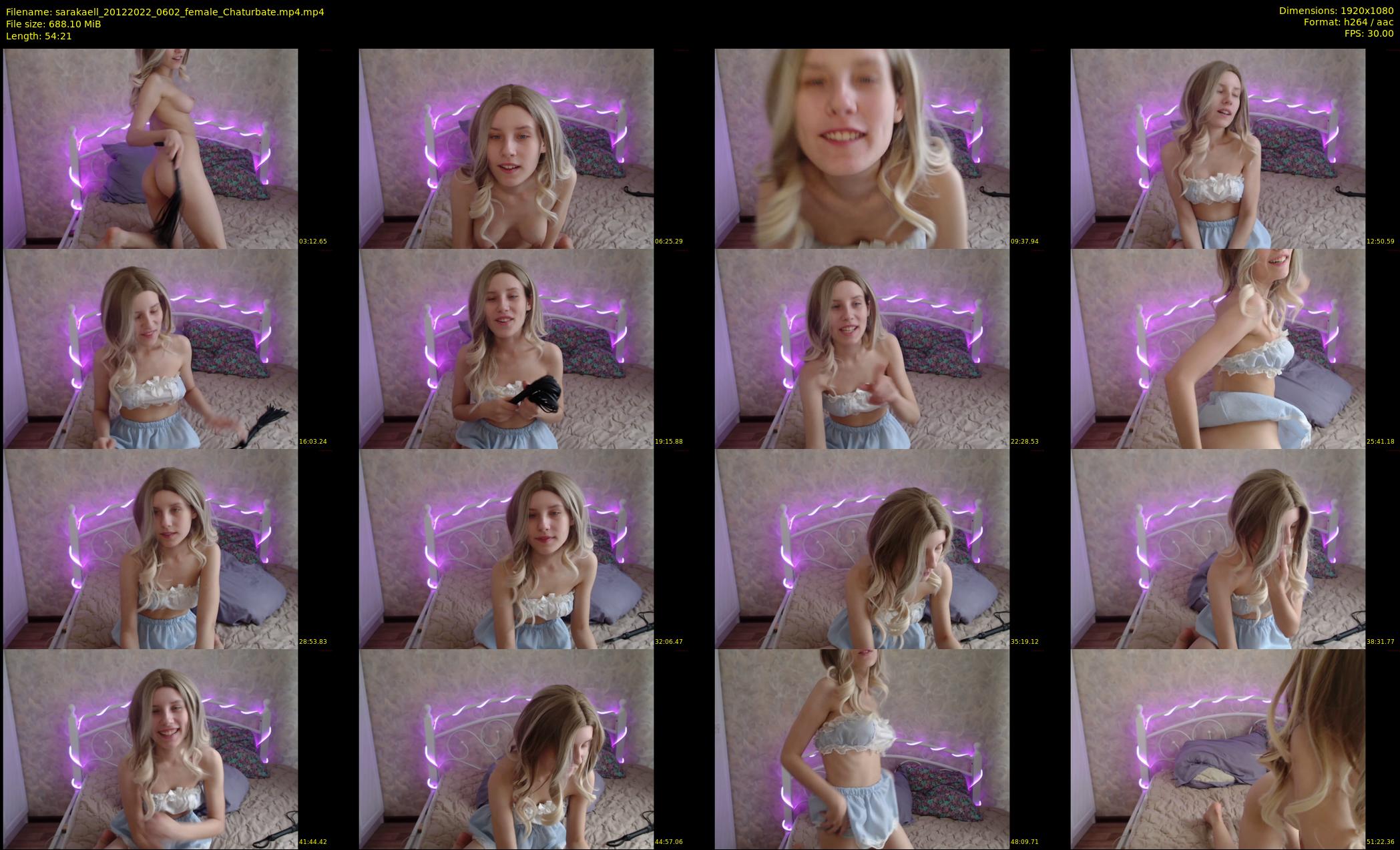 sarakaell — 55 minute Chaturbate female cam show recording, 1080p, Dec 20, 2022