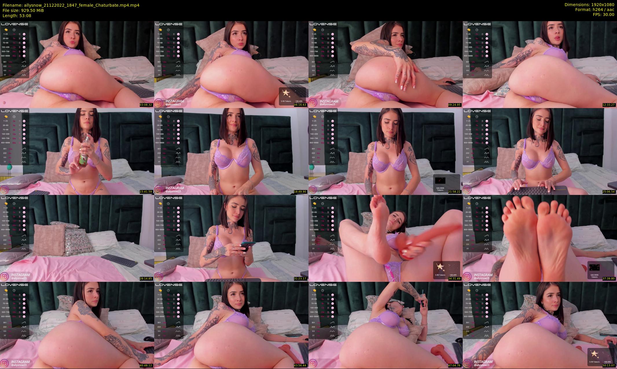 allysnow — 54 minute Chaturbate female cam show recording, 1080p, Dec 21, 2022