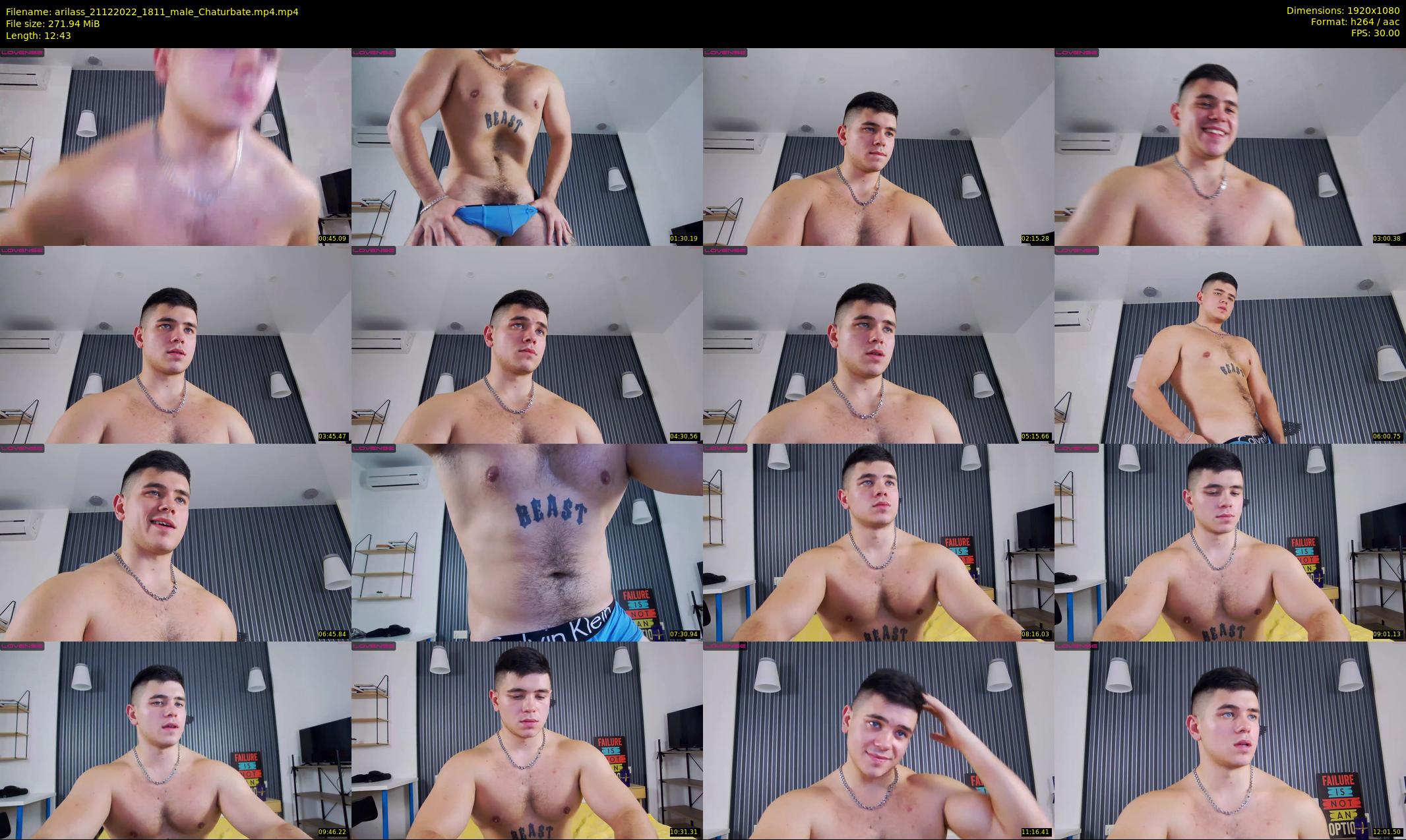 arilass — 13 minute Chaturbate male cam show recording, 1080p, Dec 21, 2022