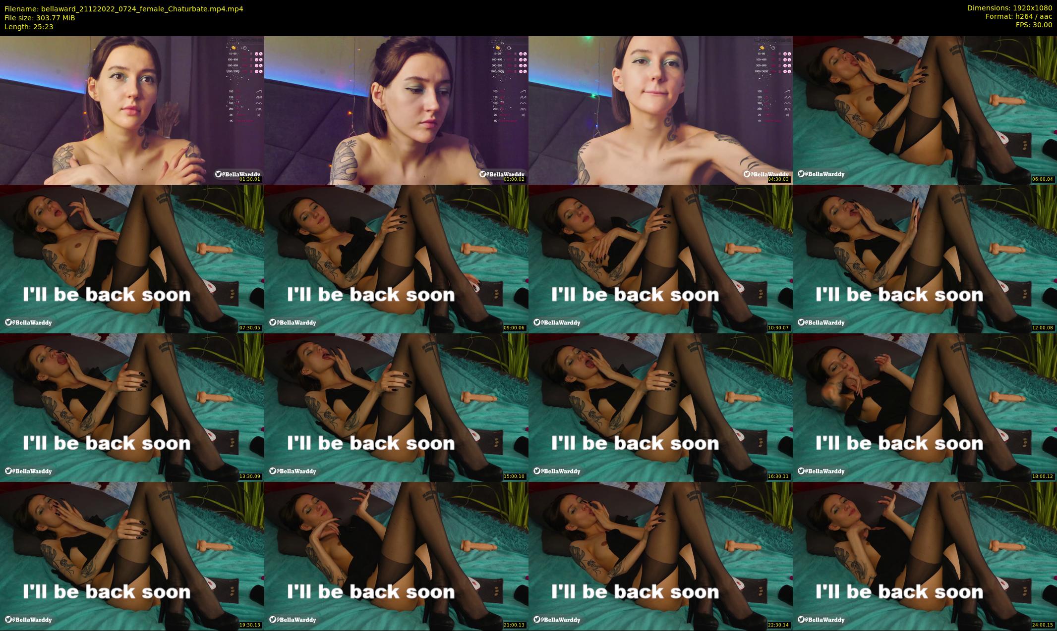 bellaward — 26 minute Chaturbate female cam show recording, 1080p, Dec 21, 2022