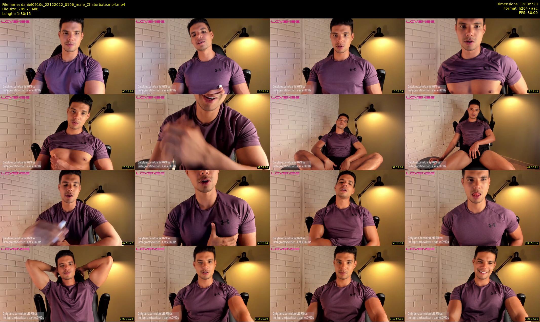 daniel0910s — 91 minute Chaturbate male cam show recording, 720p, Dec 22, 2022