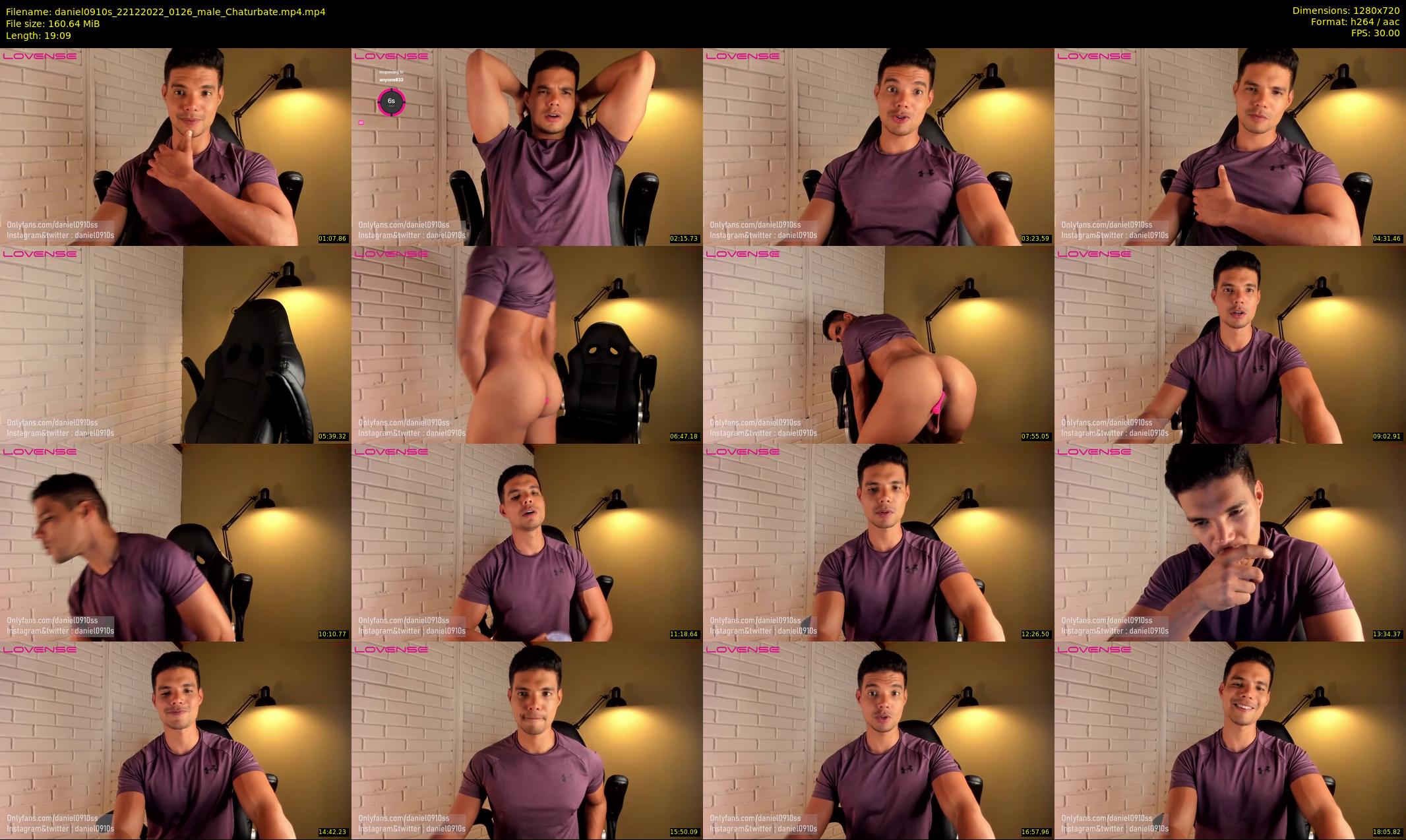 daniel0910s — 20 minute Chaturbate male cam show recording, 720p, Dec 22, 2022