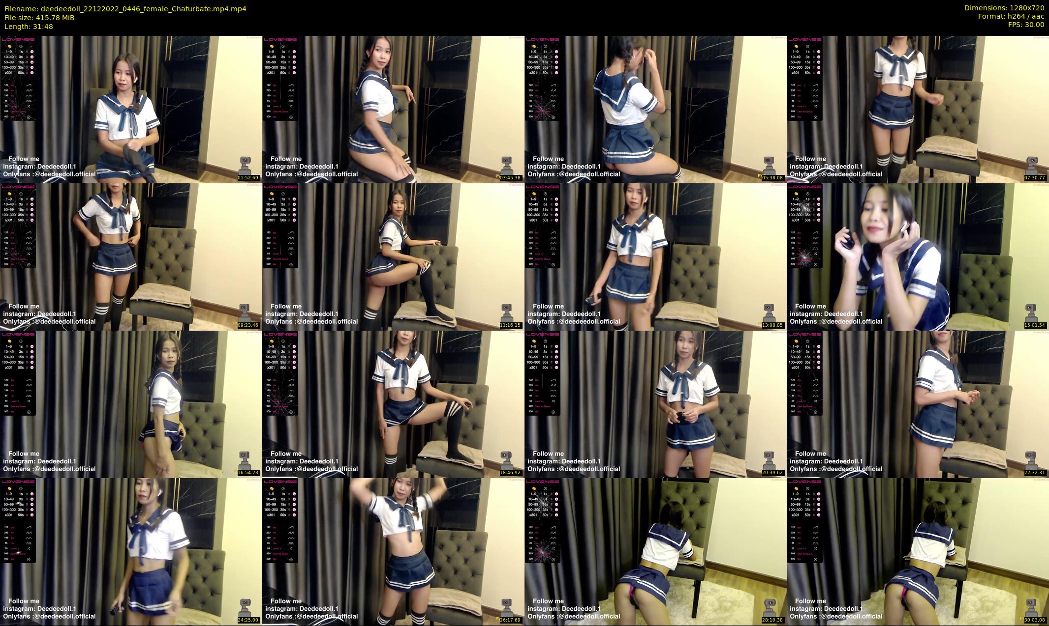 deedeedoll — 32 minute Chaturbate female cam show recording, 720p, Dec 22, 2022