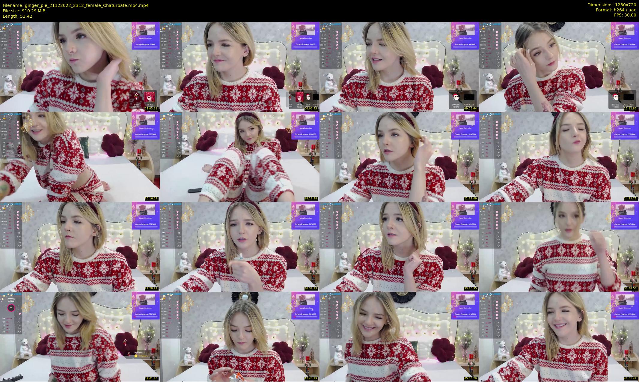 ginger_pie — 52 minute Chaturbate female cam show recording, 720p, Dec 21, 2022