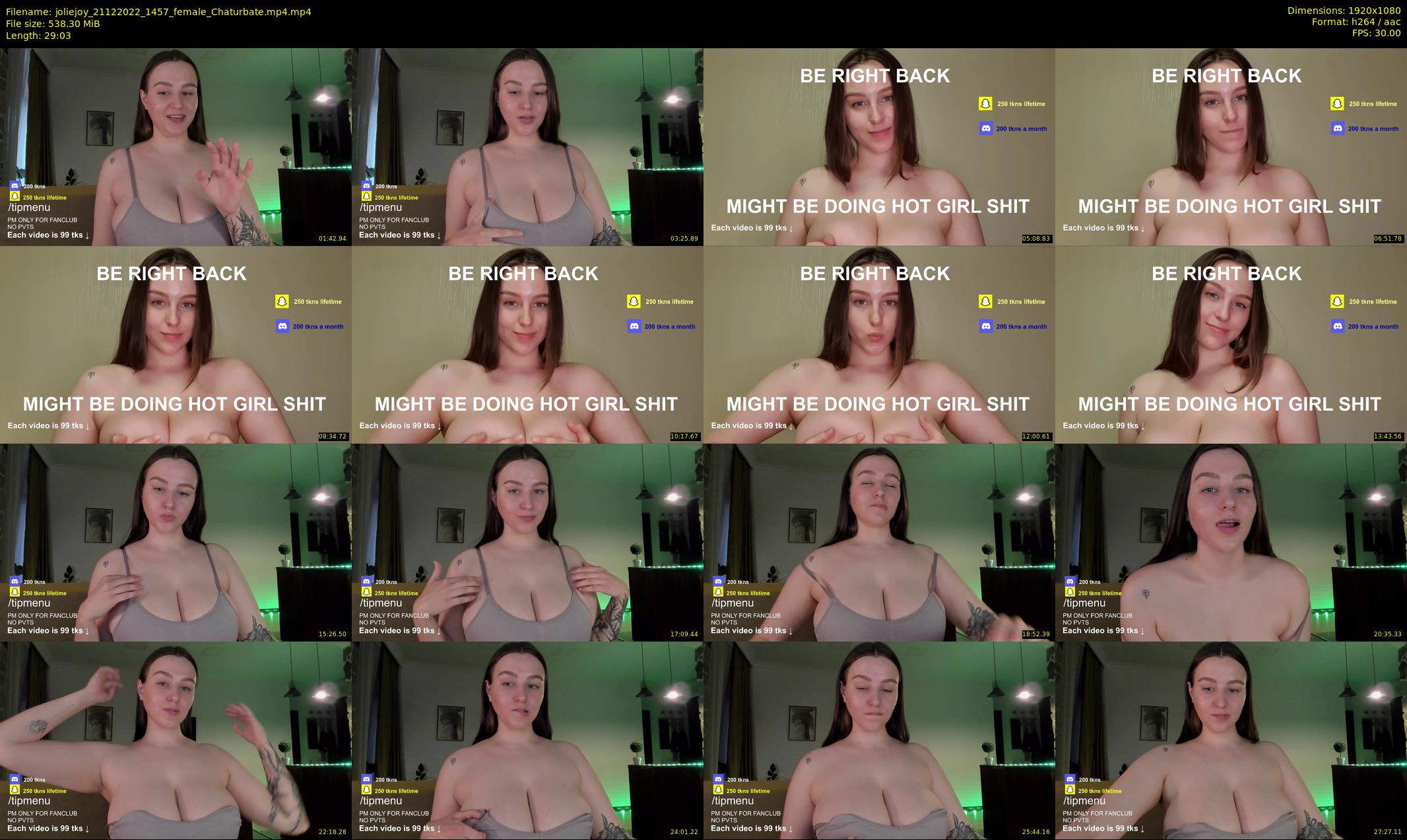 joliejoy — 30 minute Chaturbate female cam show recording, 1080p, Dec 21, 2022