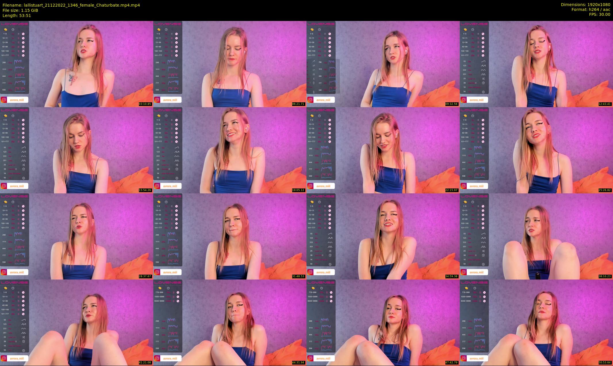 lallistuart — 54 minute Chaturbate female cam show recording, 1080p, Dec 21, 2022