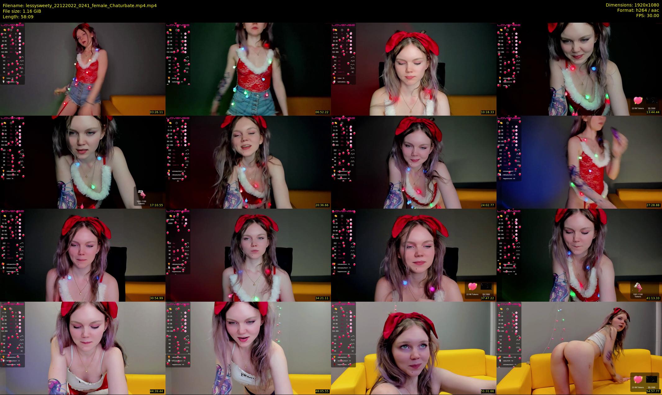 lessysweety — 59 minute Chaturbate female cam show recording, 1080p, Dec 22, 2022