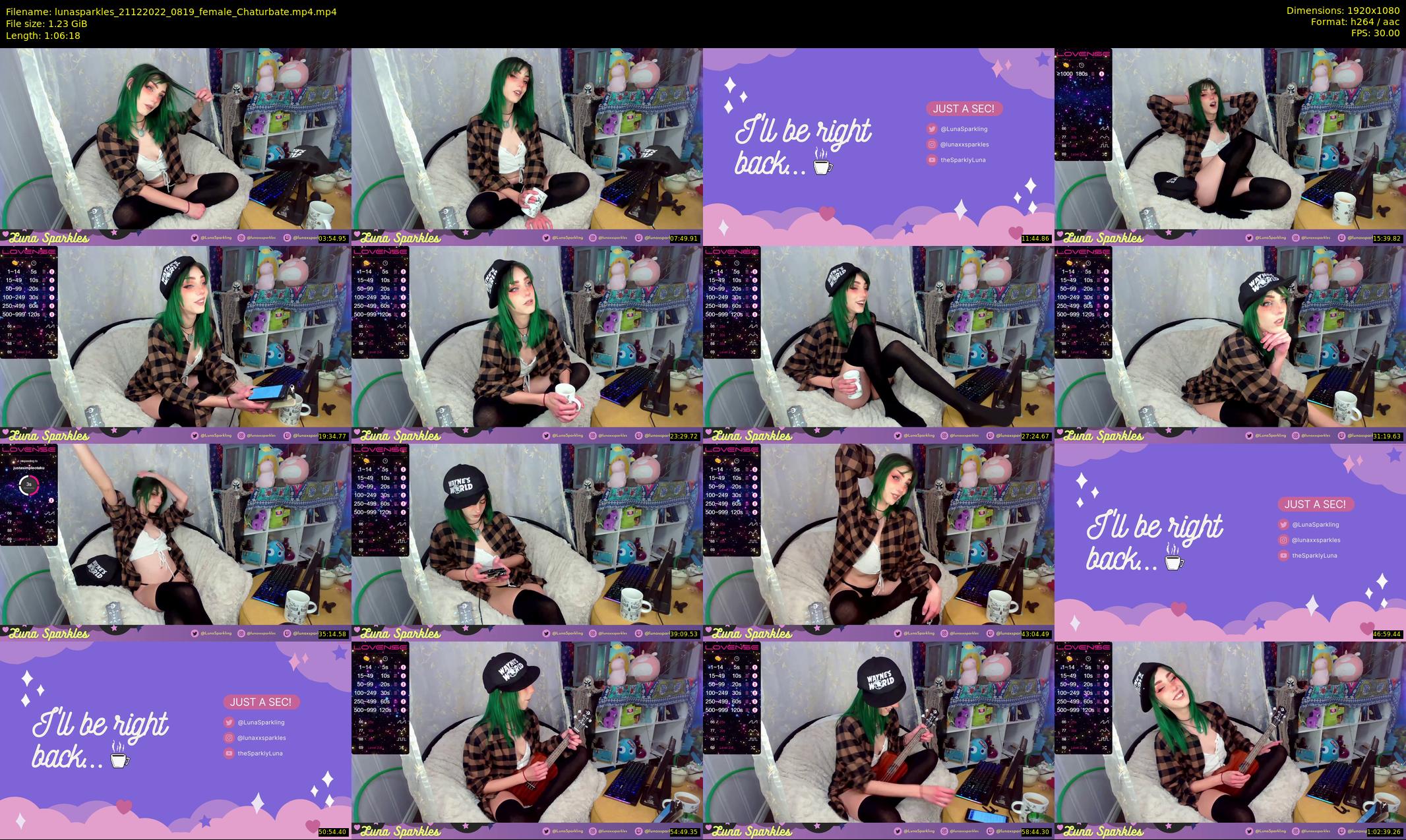 lunasparkles — 67 minute Chaturbate female cam show recording, 1080p, Dec 21, 2022