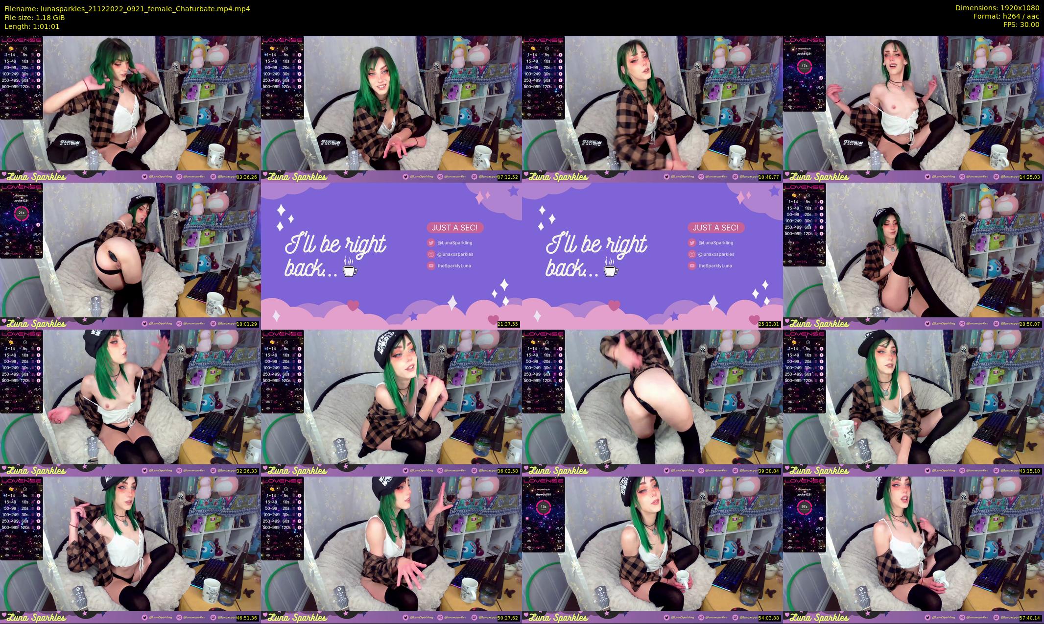lunasparkles — 62 minute Chaturbate female cam show recording, 1080p, Dec 21, 2022