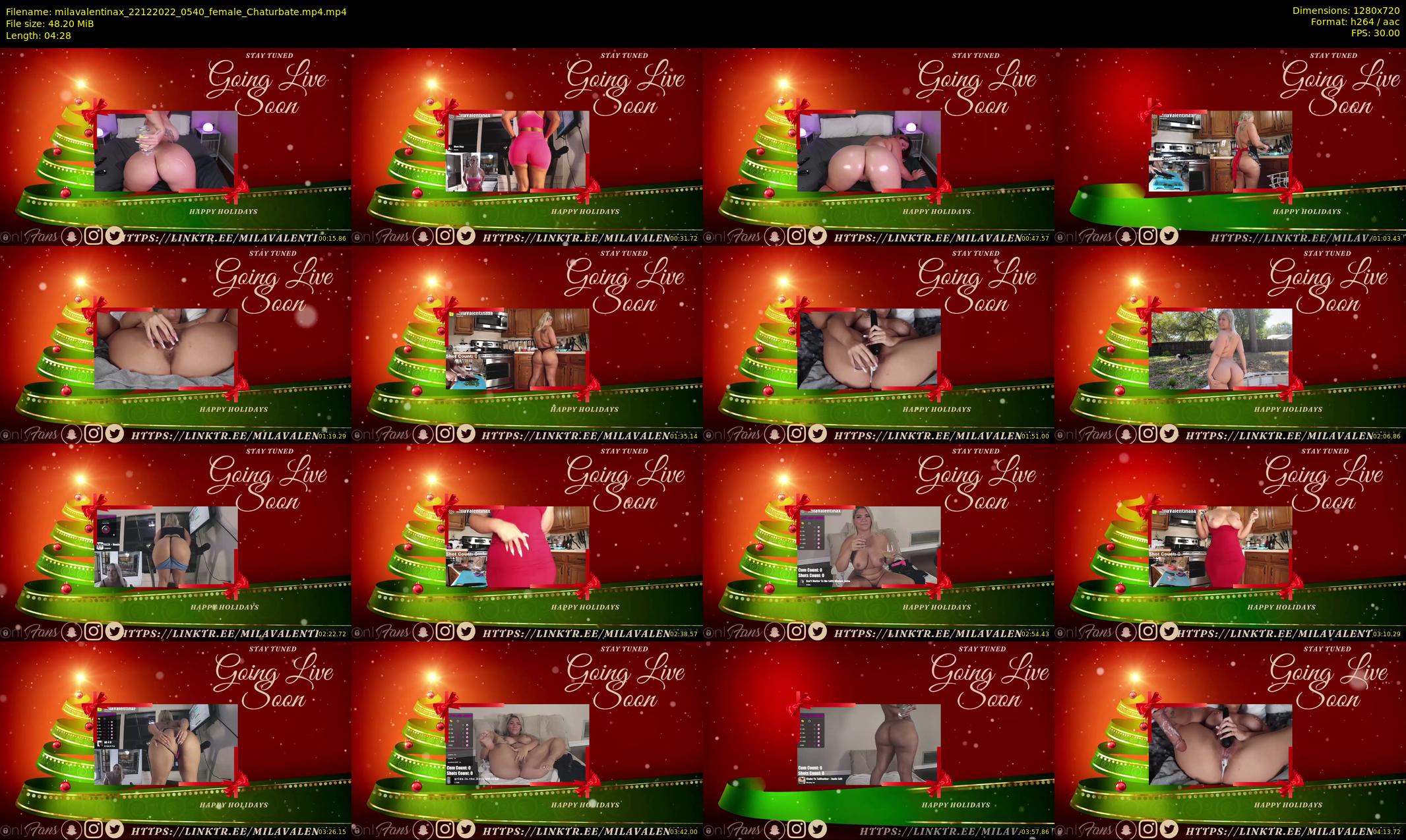 milavalentinax — 5 minute Chaturbate female cam show recording, 720p, Dec 22, 2022