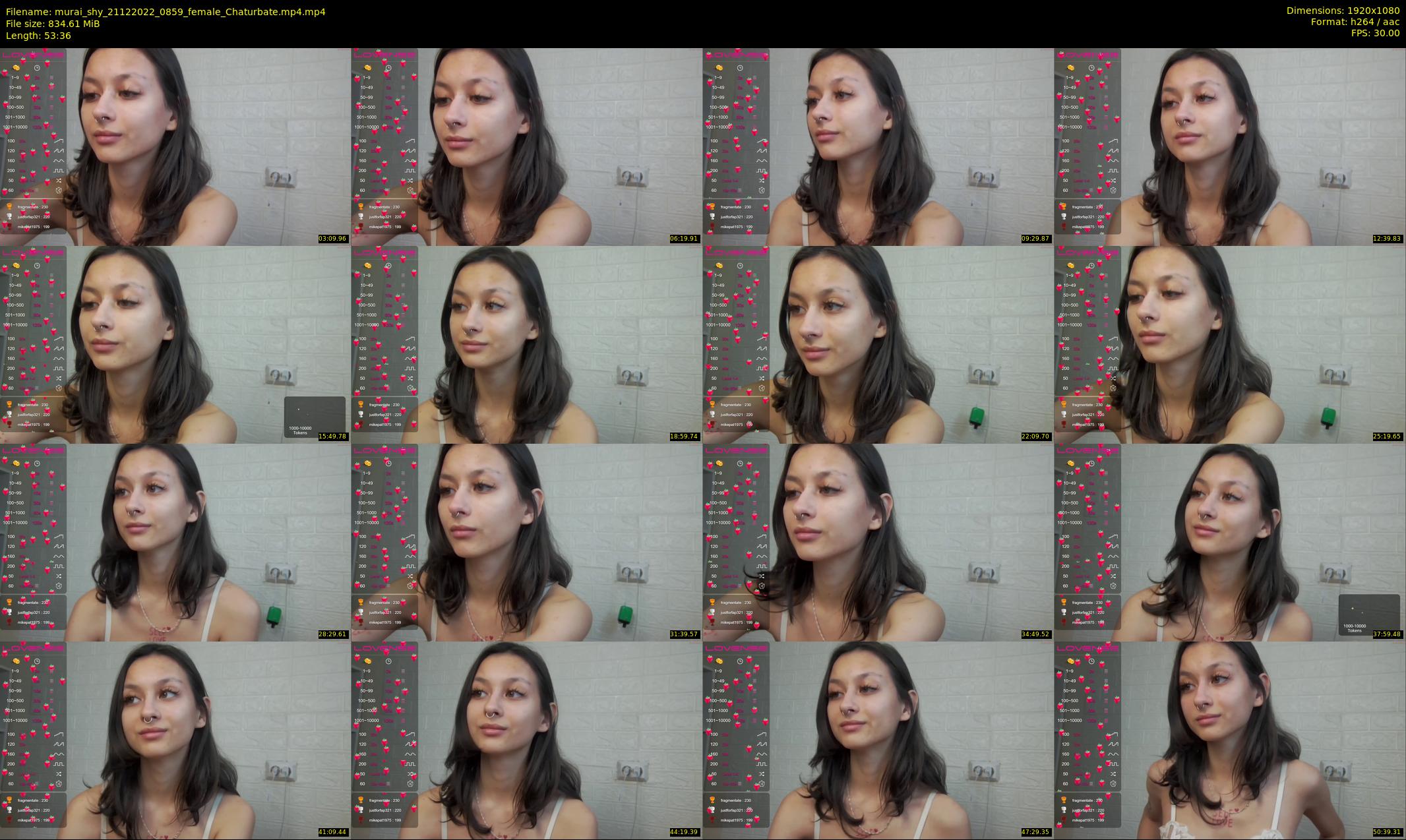 murai_shy — 54 minute Chaturbate female cam show recording, 1080p, Dec 21, 2022
