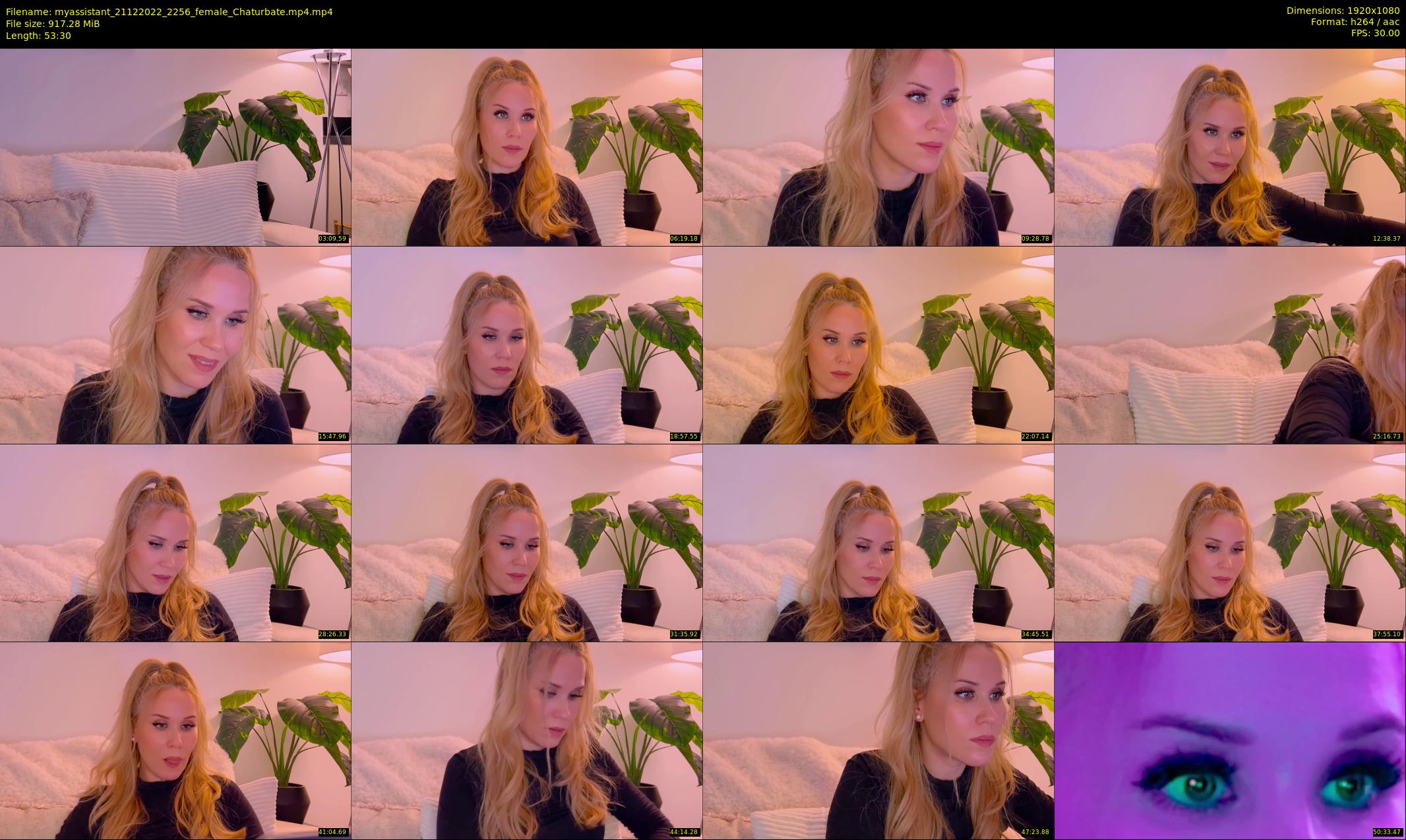 myassistant — 54 minute Chaturbate female cam show recording, 1080p, Dec 21, 2022