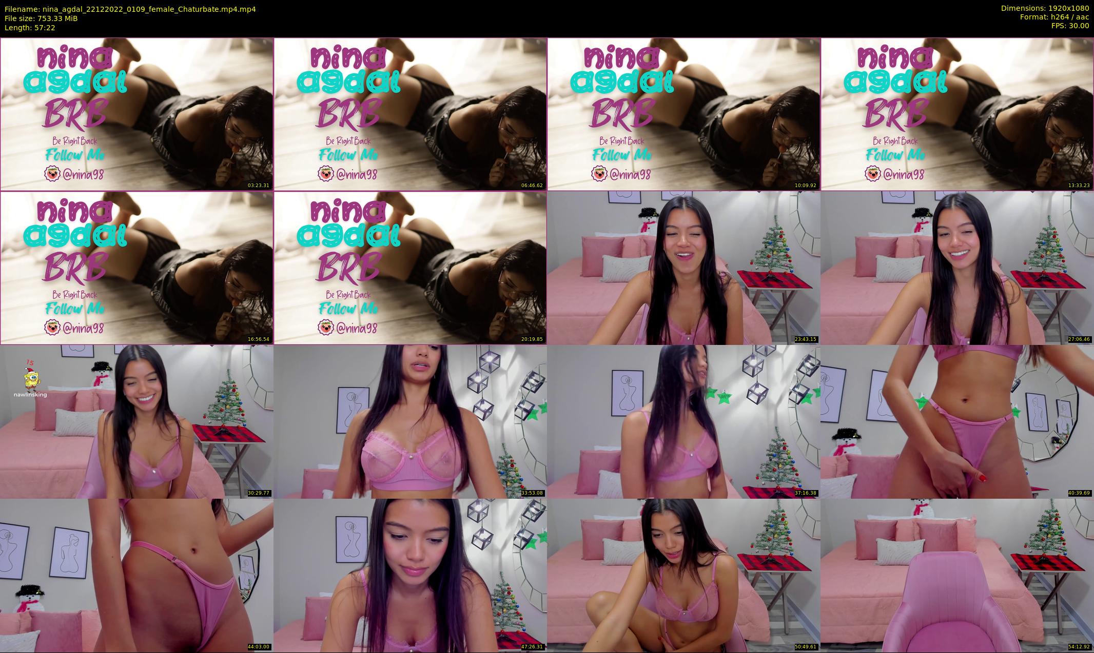 nina_agdal — 58 minute Chaturbate female cam show recording, 1080p, Dec 22, 2022