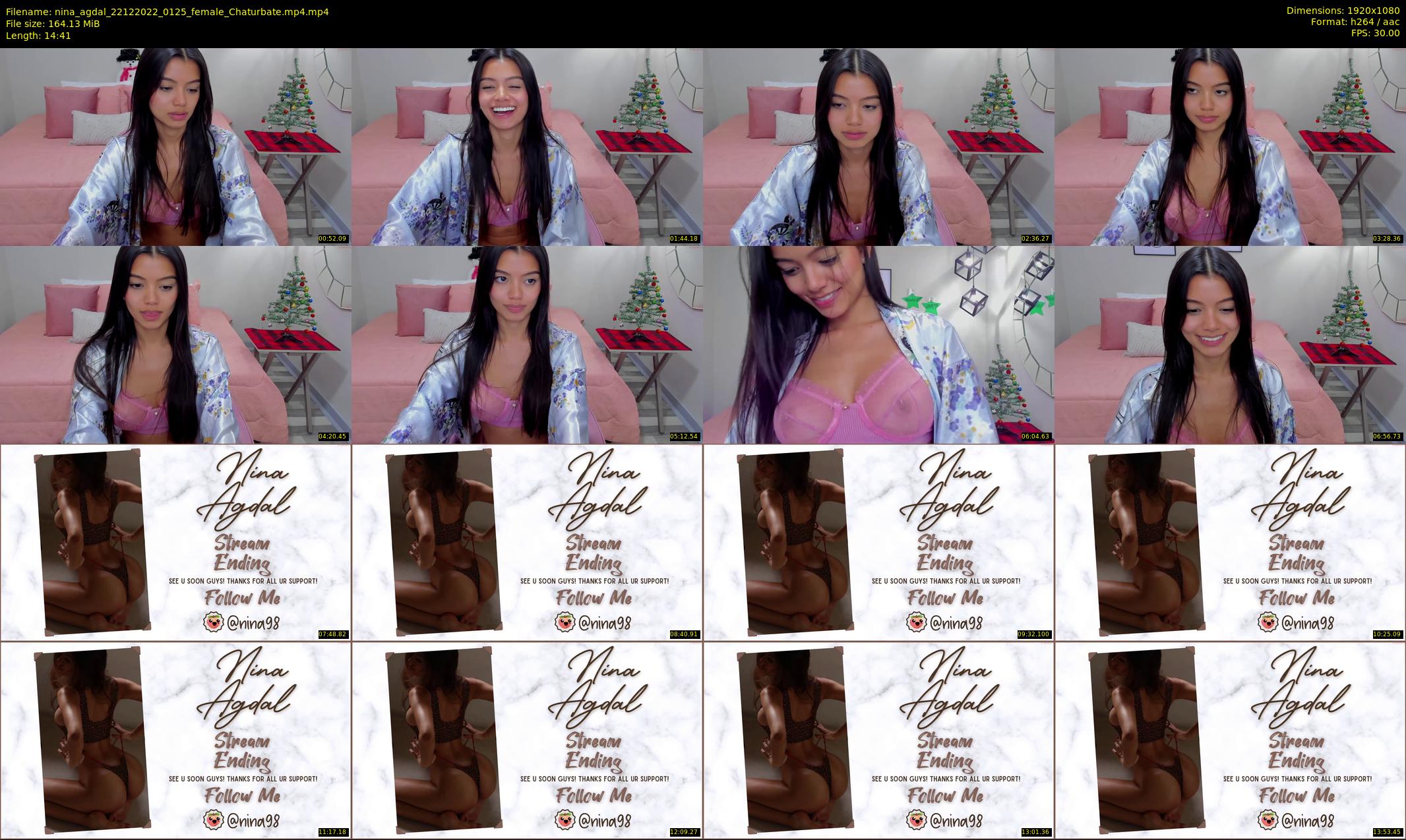 nina_agdal — 15 minute Chaturbate female cam show recording, 1080p, Dec 22, 2022