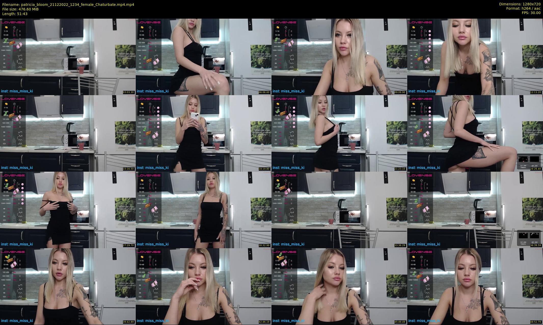 patricia_bloom — 52 minute Chaturbate female cam show recording, 720p, Dec 21, 2022