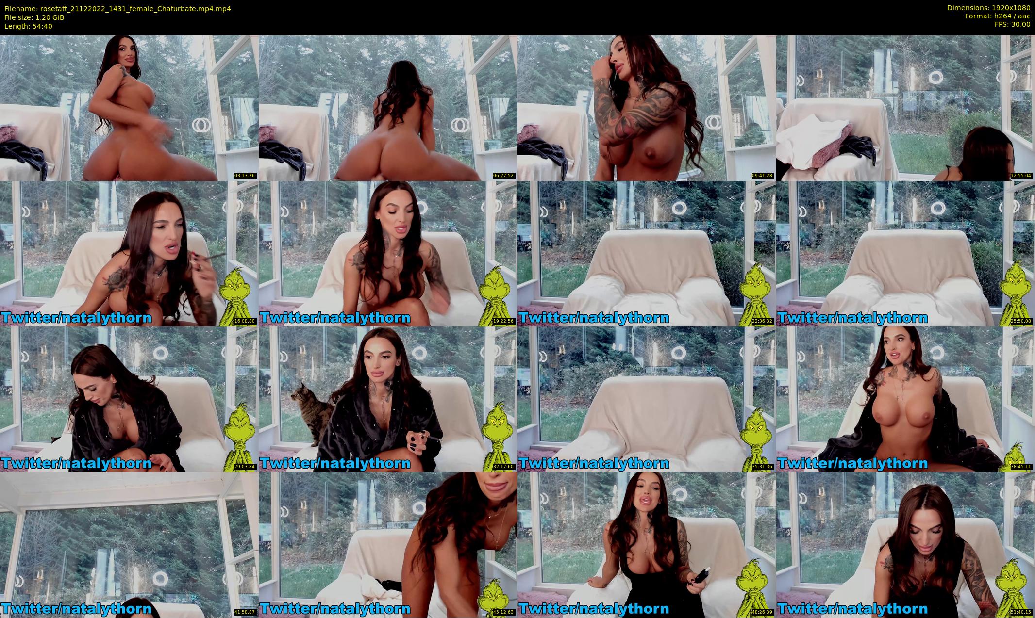 rosetatt — 55 minute Chaturbate female cam show recording, 1080p, Dec 21, 2022