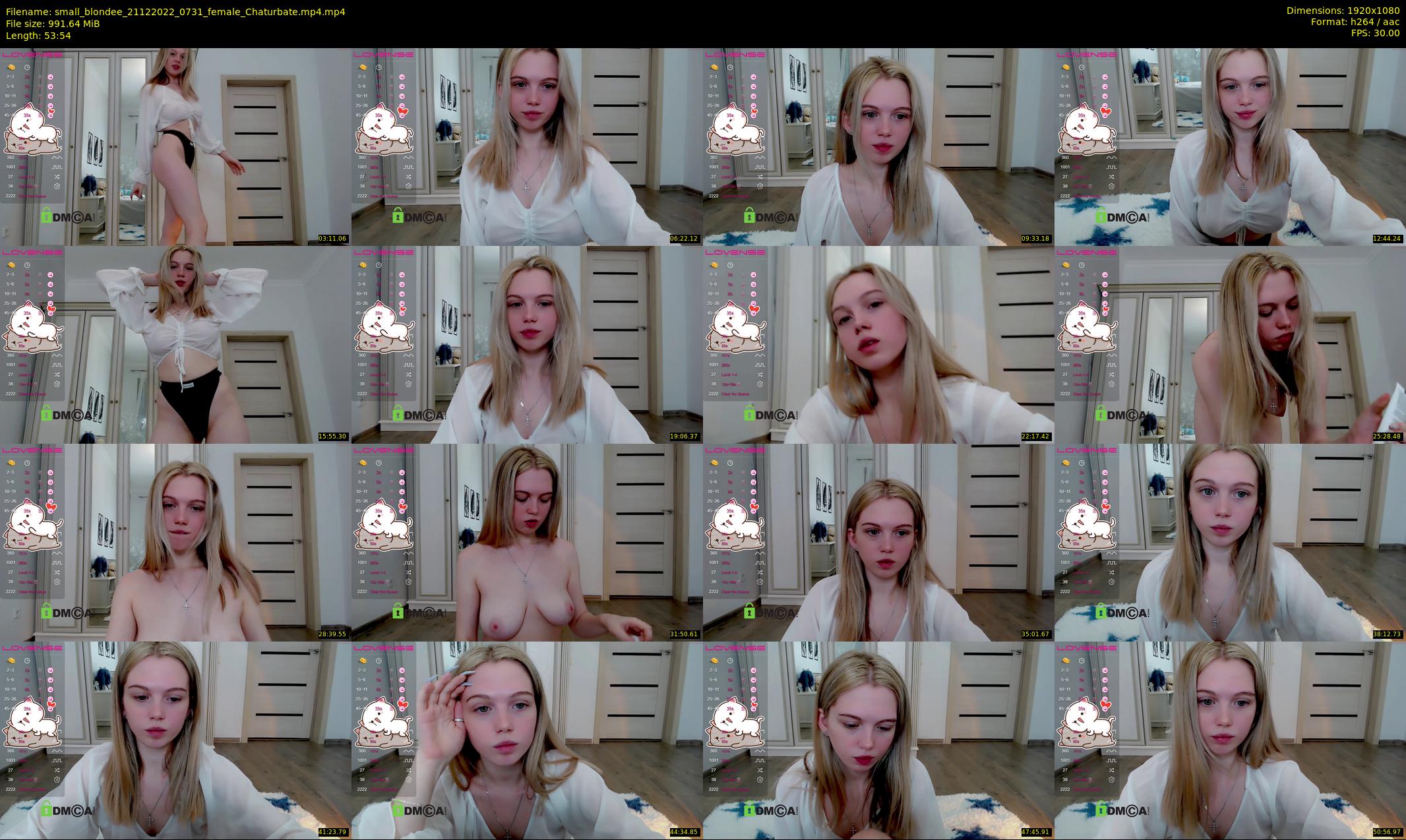 small_blondee — 54 minute Chaturbate female cam show recording, 1080p, Dec 21, 2022
