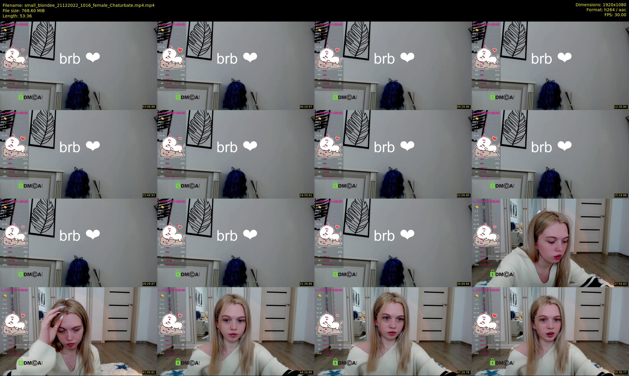 small_blondee — 54 minute Chaturbate female cam show recording, 1080p, Dec 21, 2022