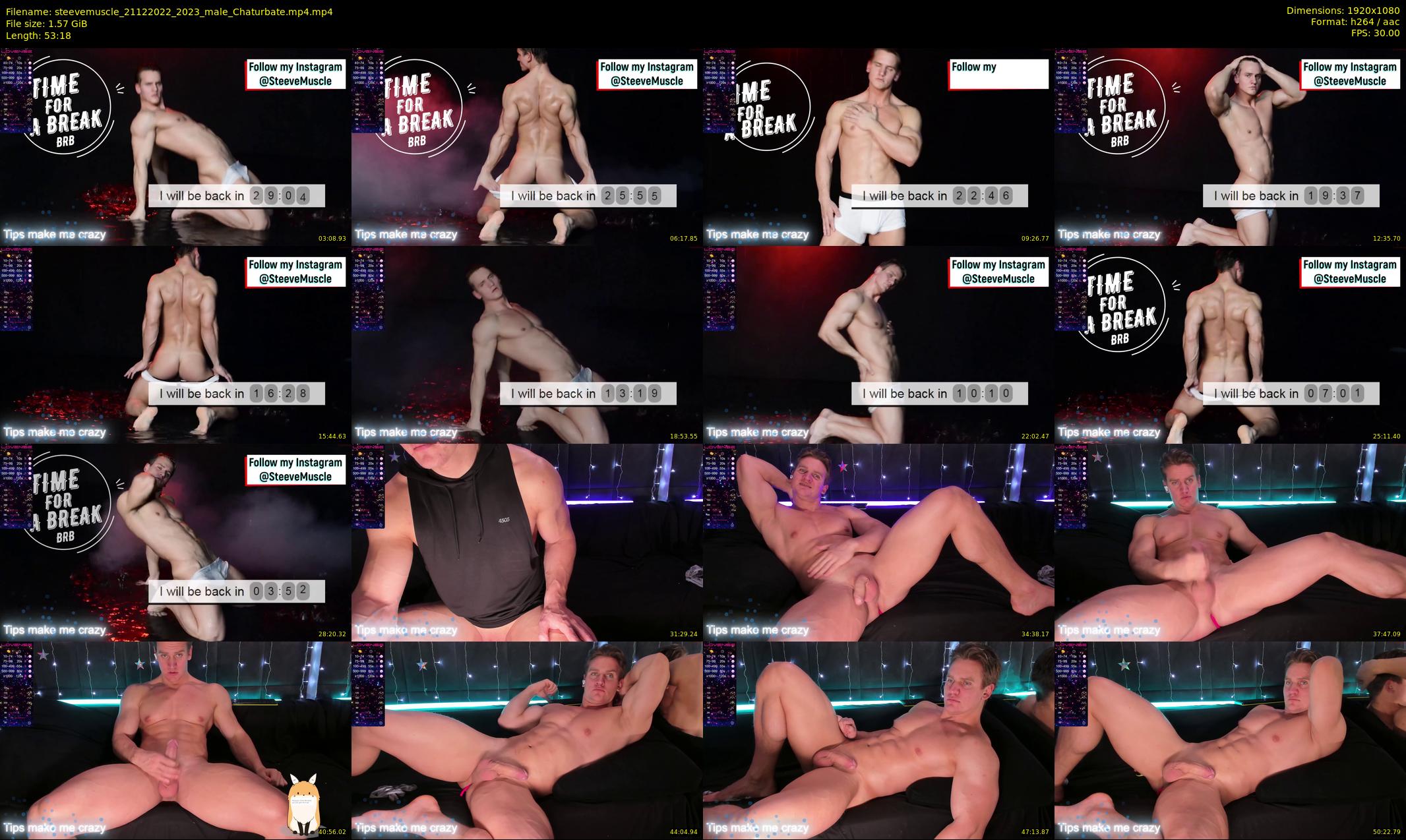 steevemuscle — 54 minute Chaturbate male cam show recording, 1080p, Dec 21, 2022