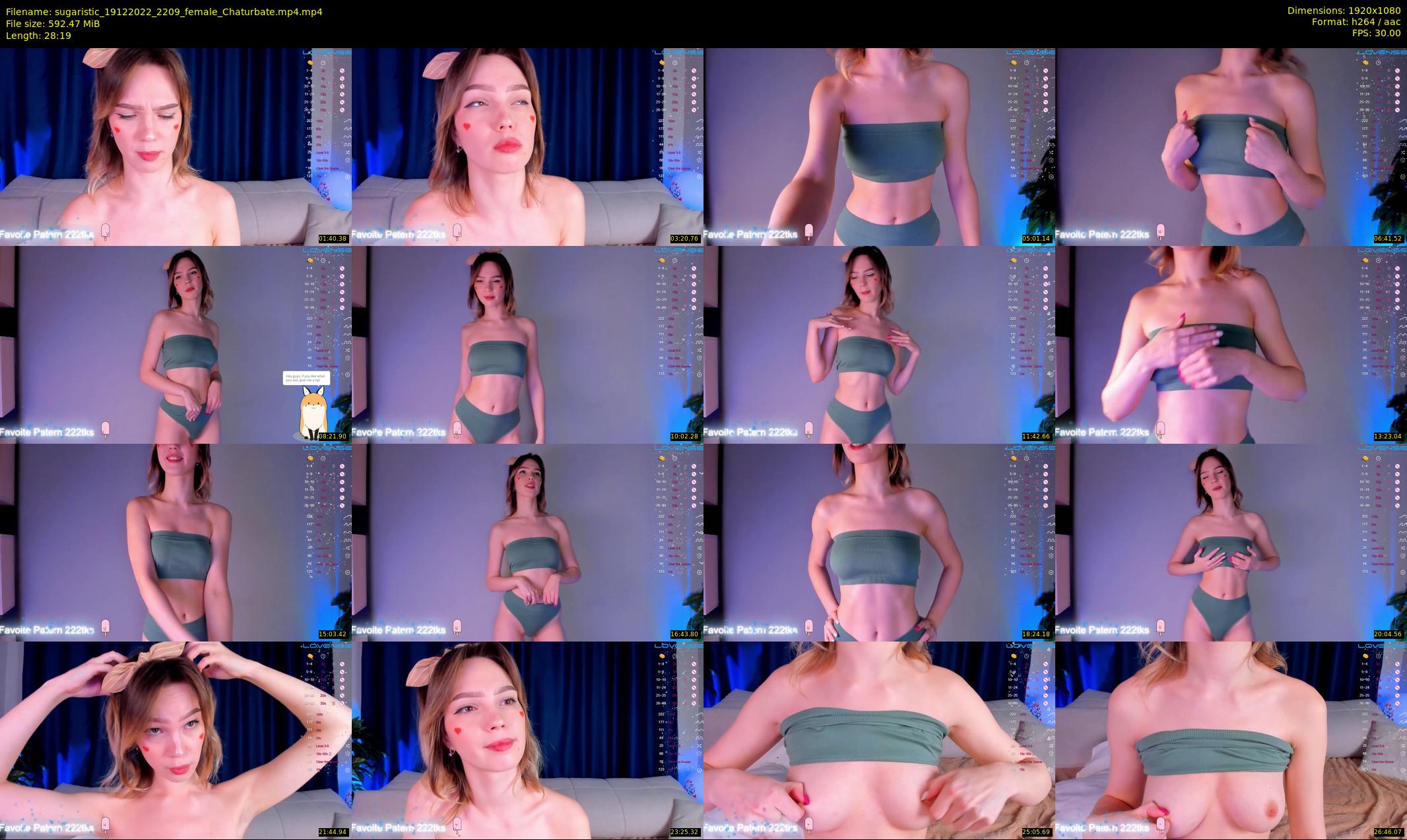 sugaristic — 29 minute Chaturbate female cam show recording, 1080p, Dec 19, 2022