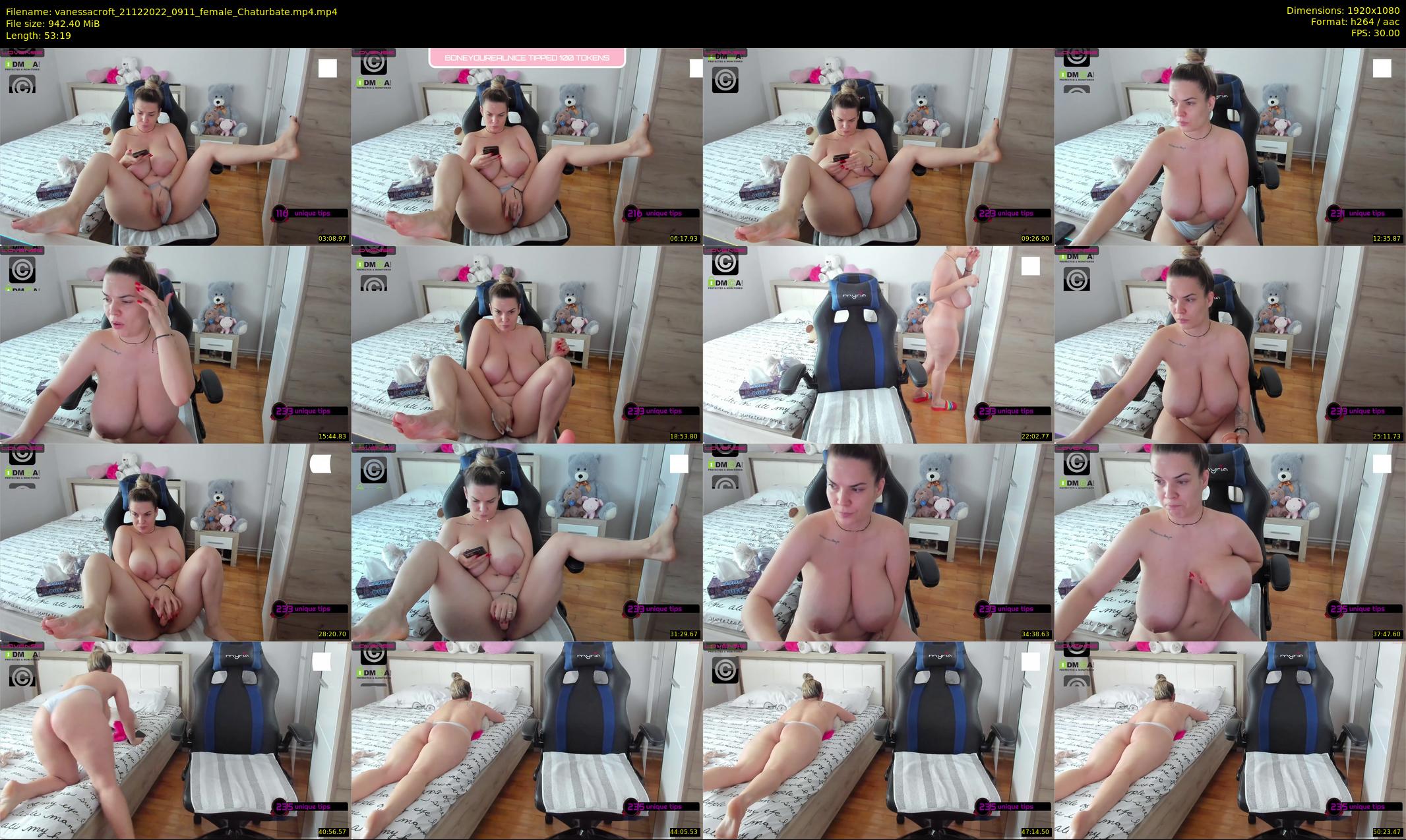 vanessacroft — 54 minute Chaturbate female cam show recording, 1080p, Dec 21, 2022