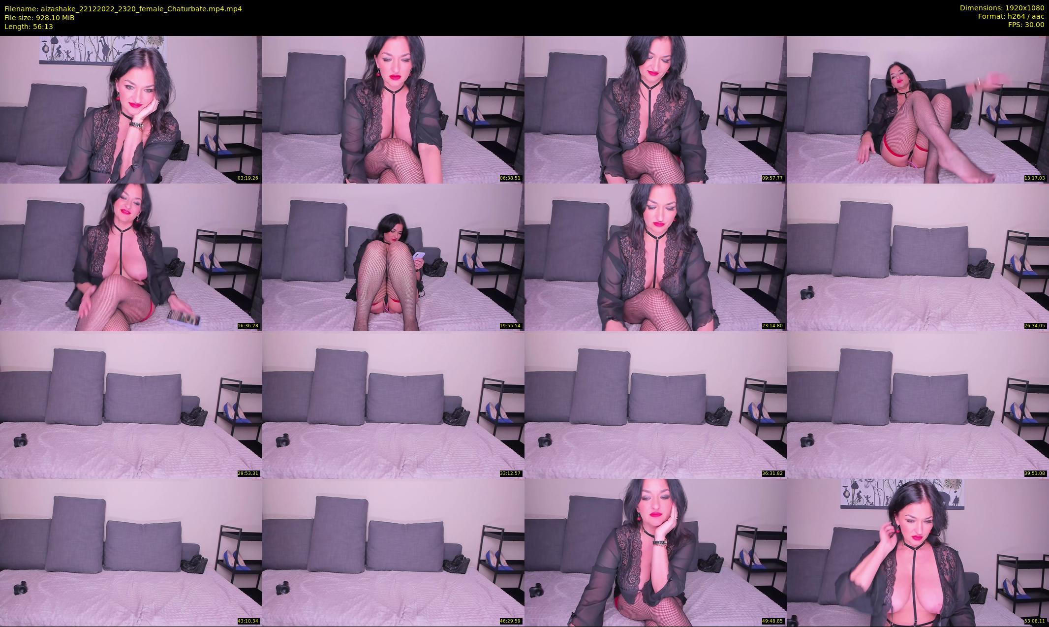 aizashake — 57 minute Chaturbate female cam show recording, 1080p, Dec 22, 2022