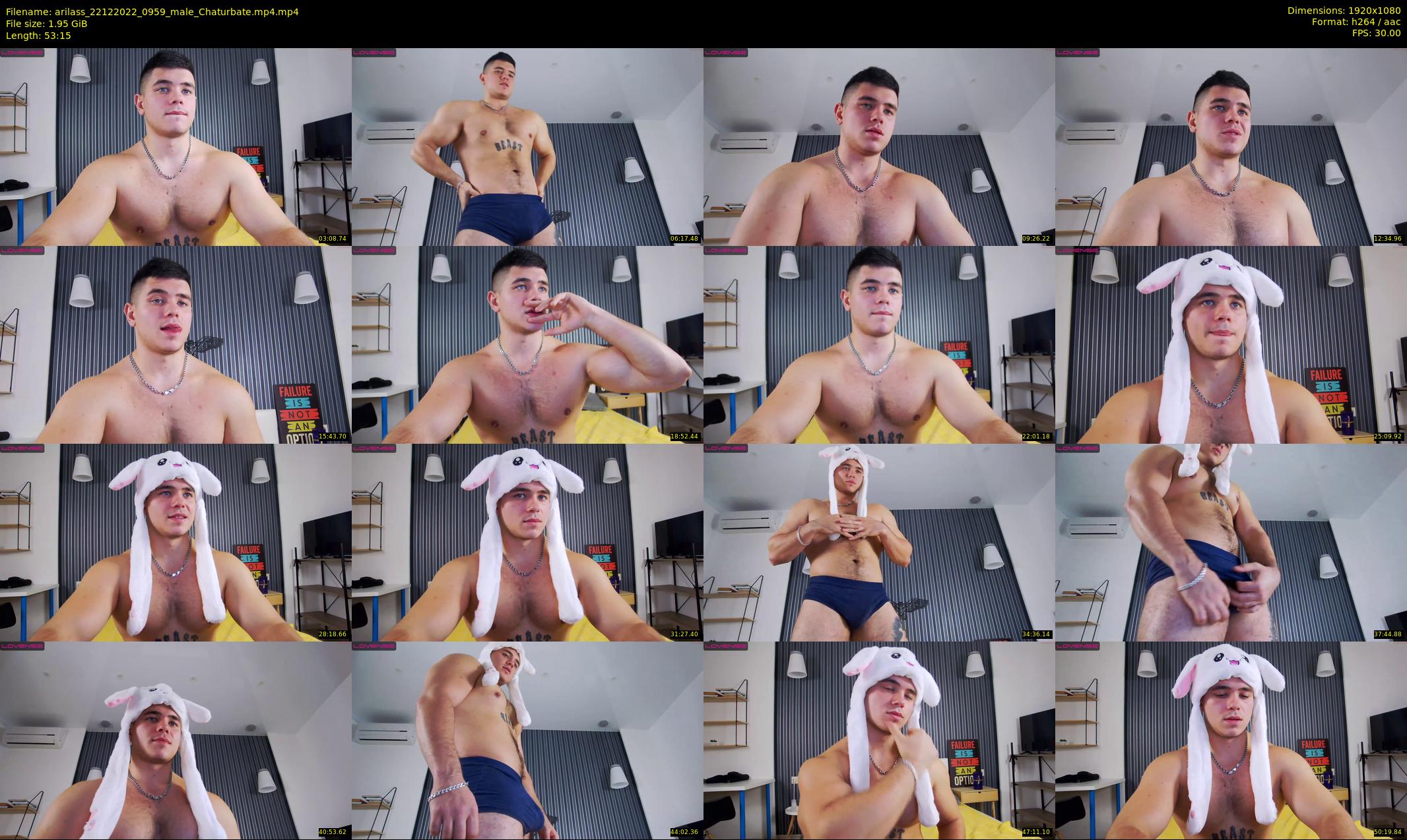 arilass — 54 minute Chaturbate male cam show recording, 1080p, Dec 22, 2022