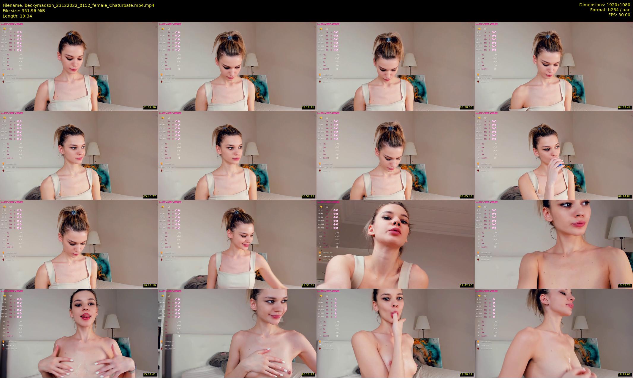 beckymadson — 20 minute Chaturbate female cam show recording, 1080p, Dec 23, 2022