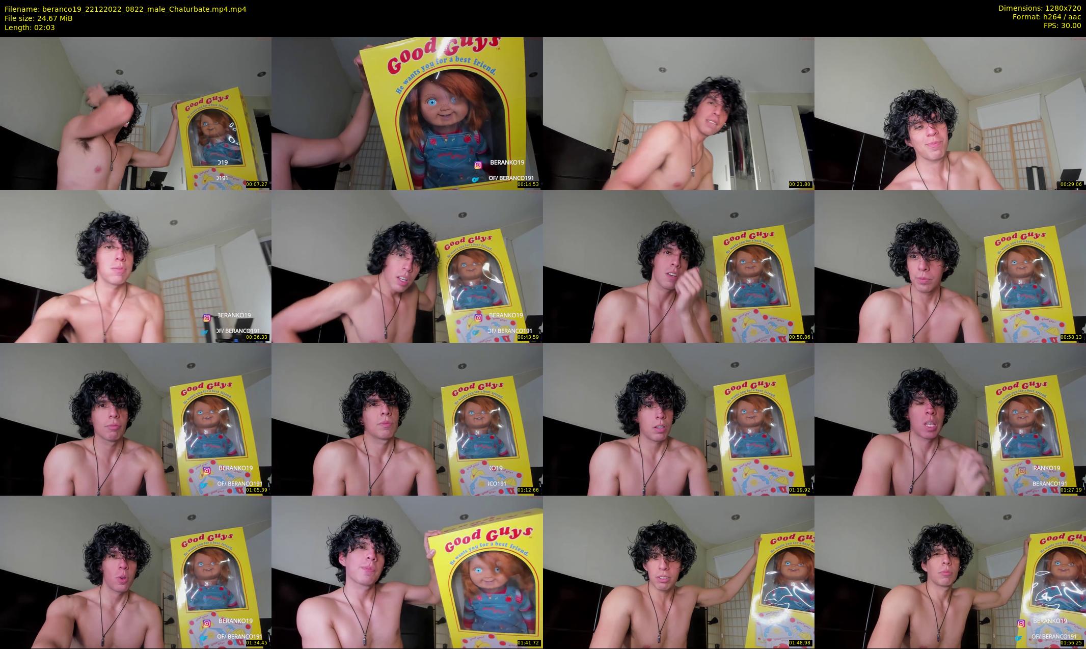 beranco19 — 3 minute Chaturbate male cam show recording, 720p, Dec 22, 2022