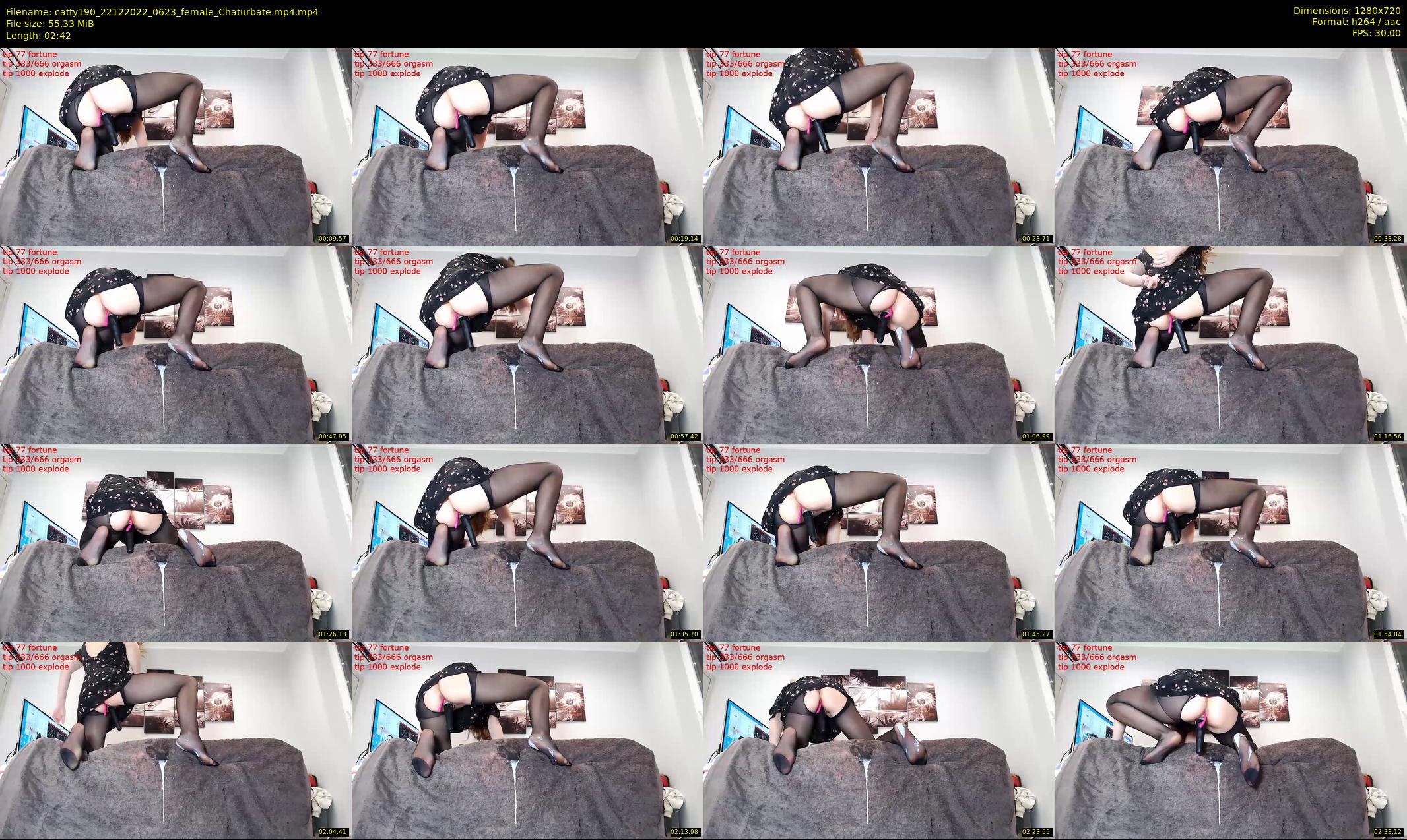 catty190 — 3 minute Chaturbate female cam show recording, 720p, Dec 22, 2022