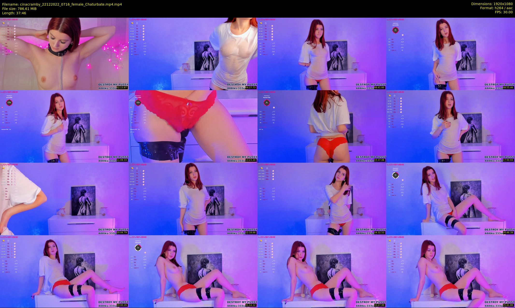cinacramby — 38 minute Chaturbate female cam show recording, 1080p, Dec 22, 2022