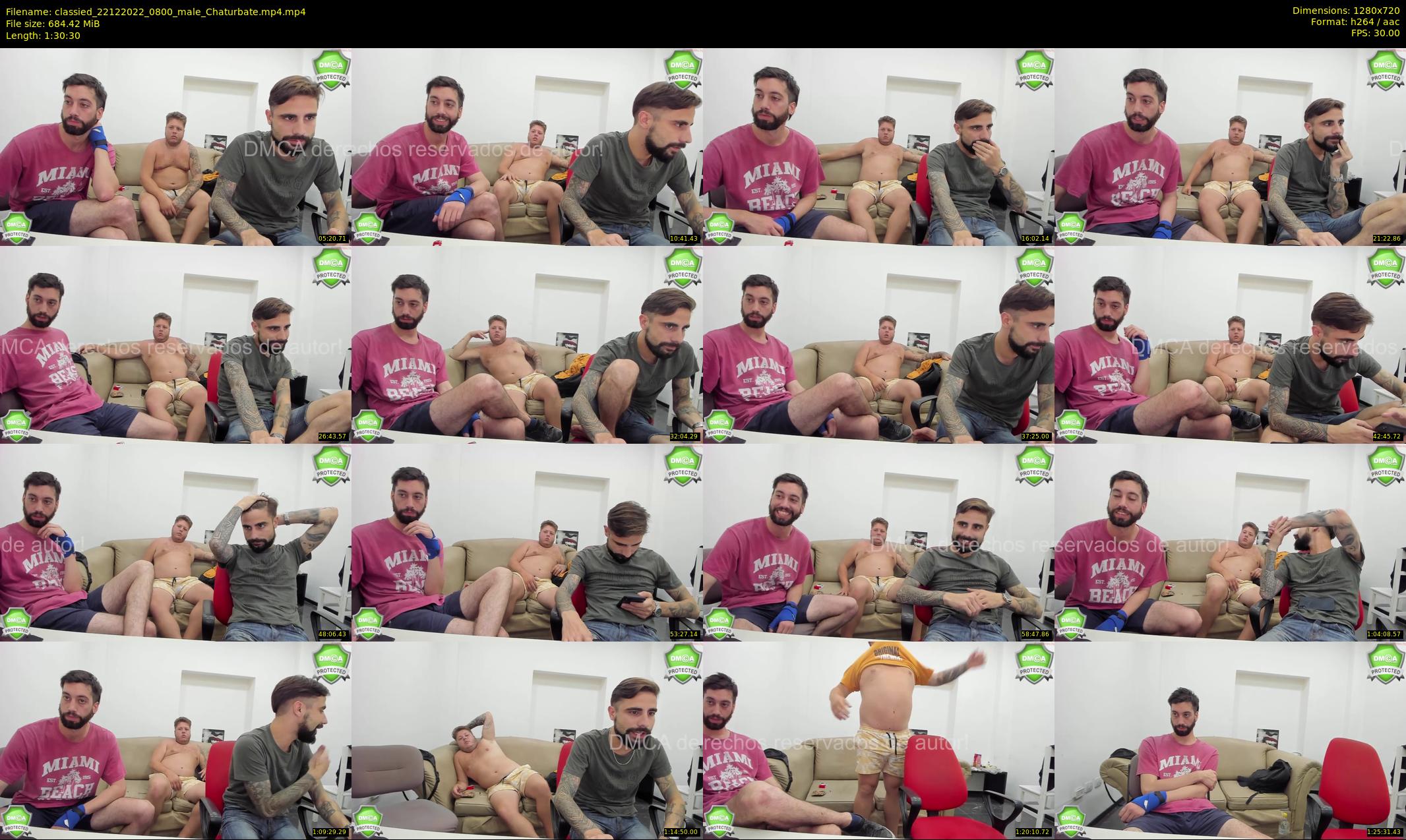 classied — 91 minute Chaturbate male cam show recording, 720p, Dec 22, 2022