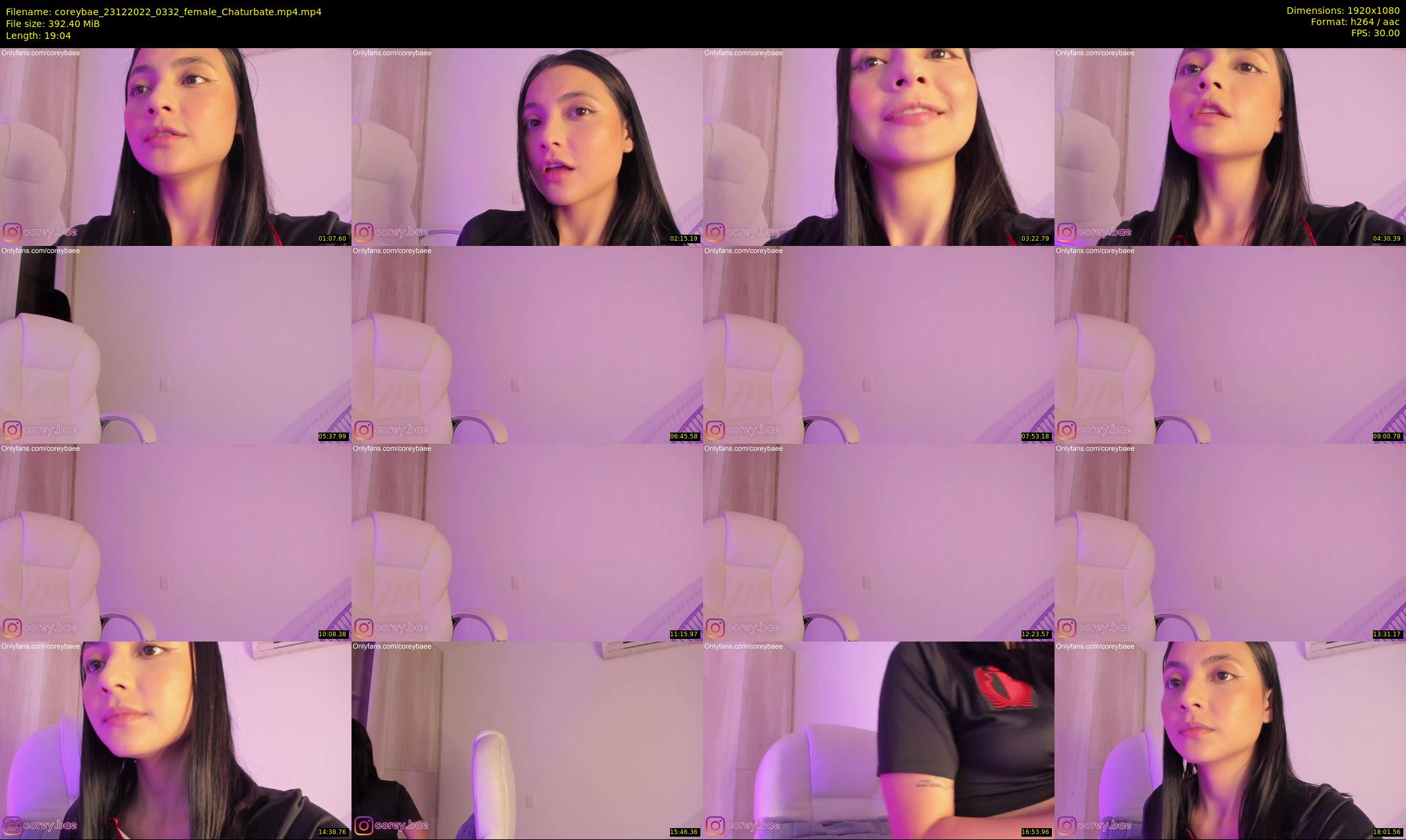 coreybae — 20 minute Chaturbate female cam show recording, 1080p, Dec 23, 2022