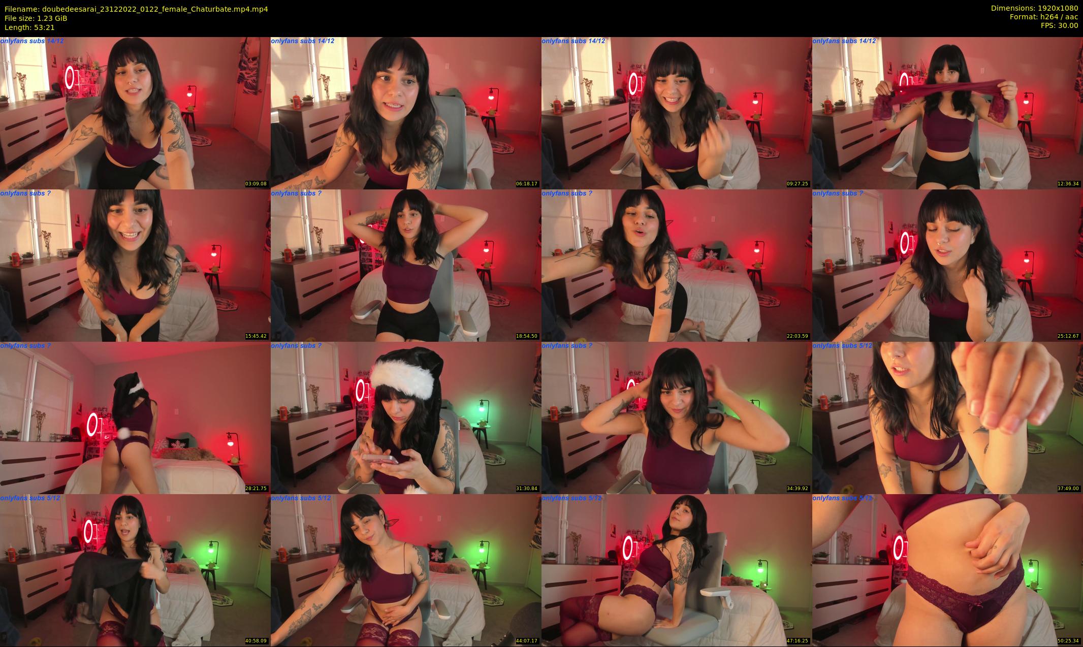 doubedeesarai — 54 minute Chaturbate female cam show recording, 1080p, Dec 23, 2022