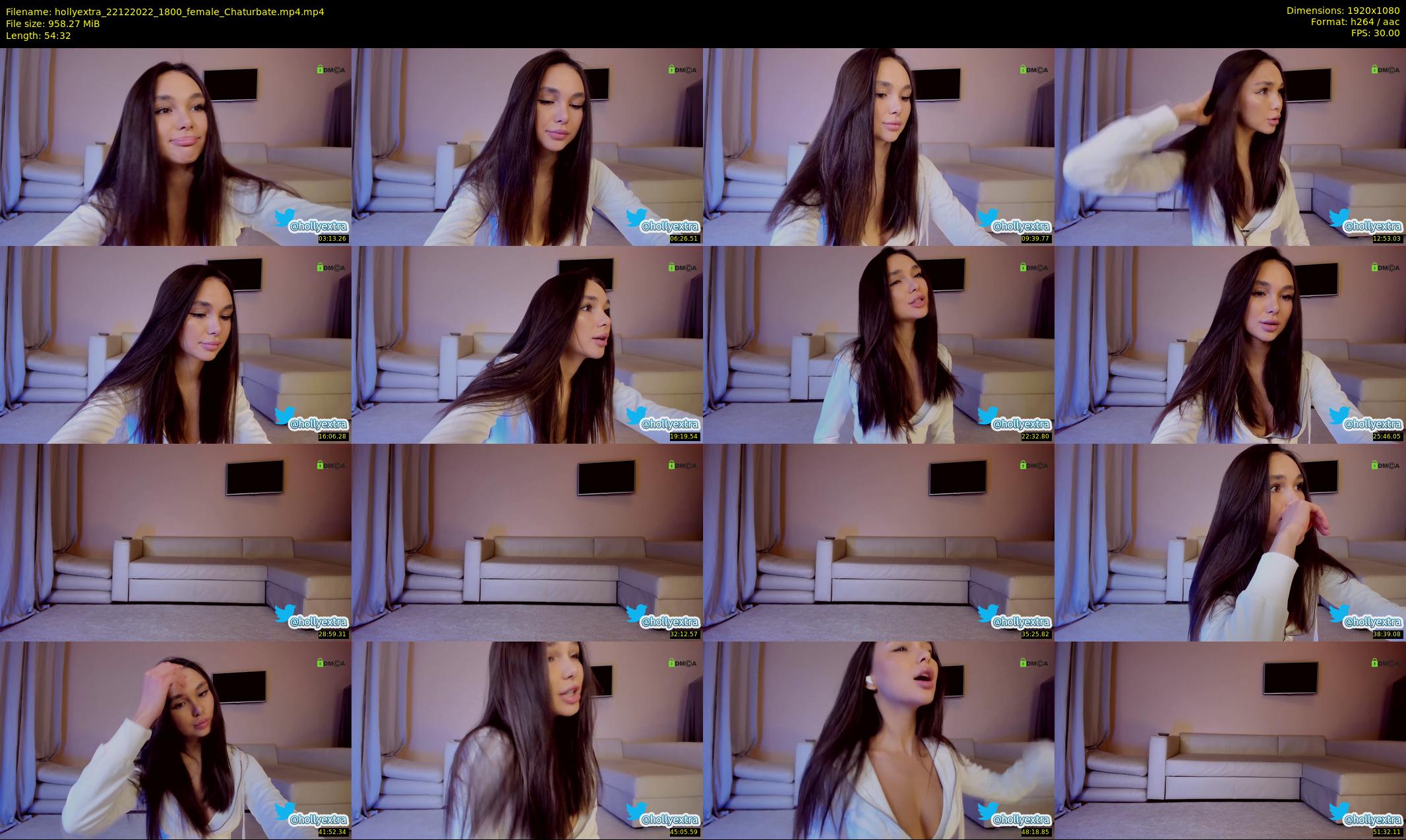 hollyextra — 55 minute Chaturbate female cam show recording, 1080p, Dec 22, 2022
