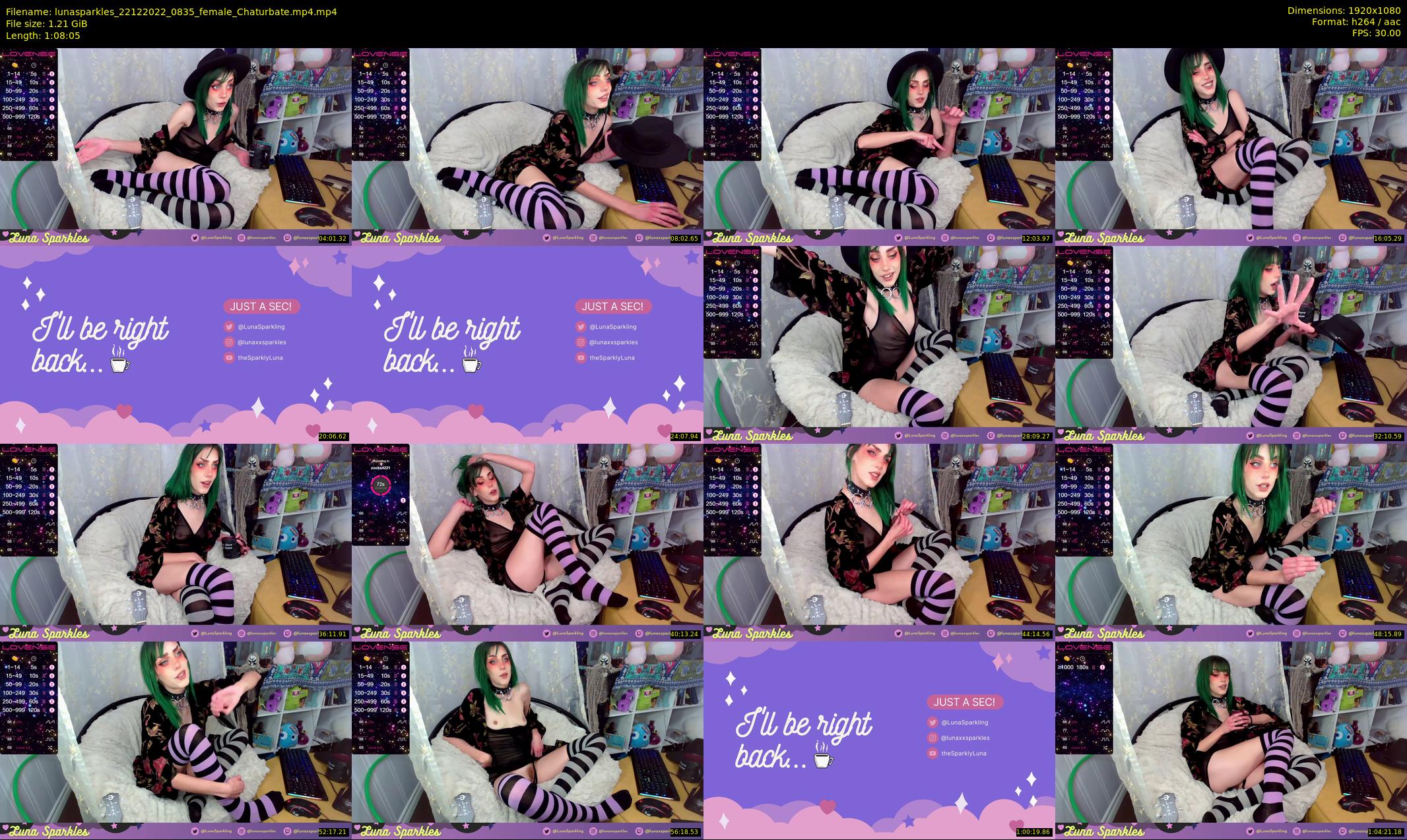 lunasparkles — 69 minute Chaturbate female cam show recording, 1080p, Dec 22, 2022