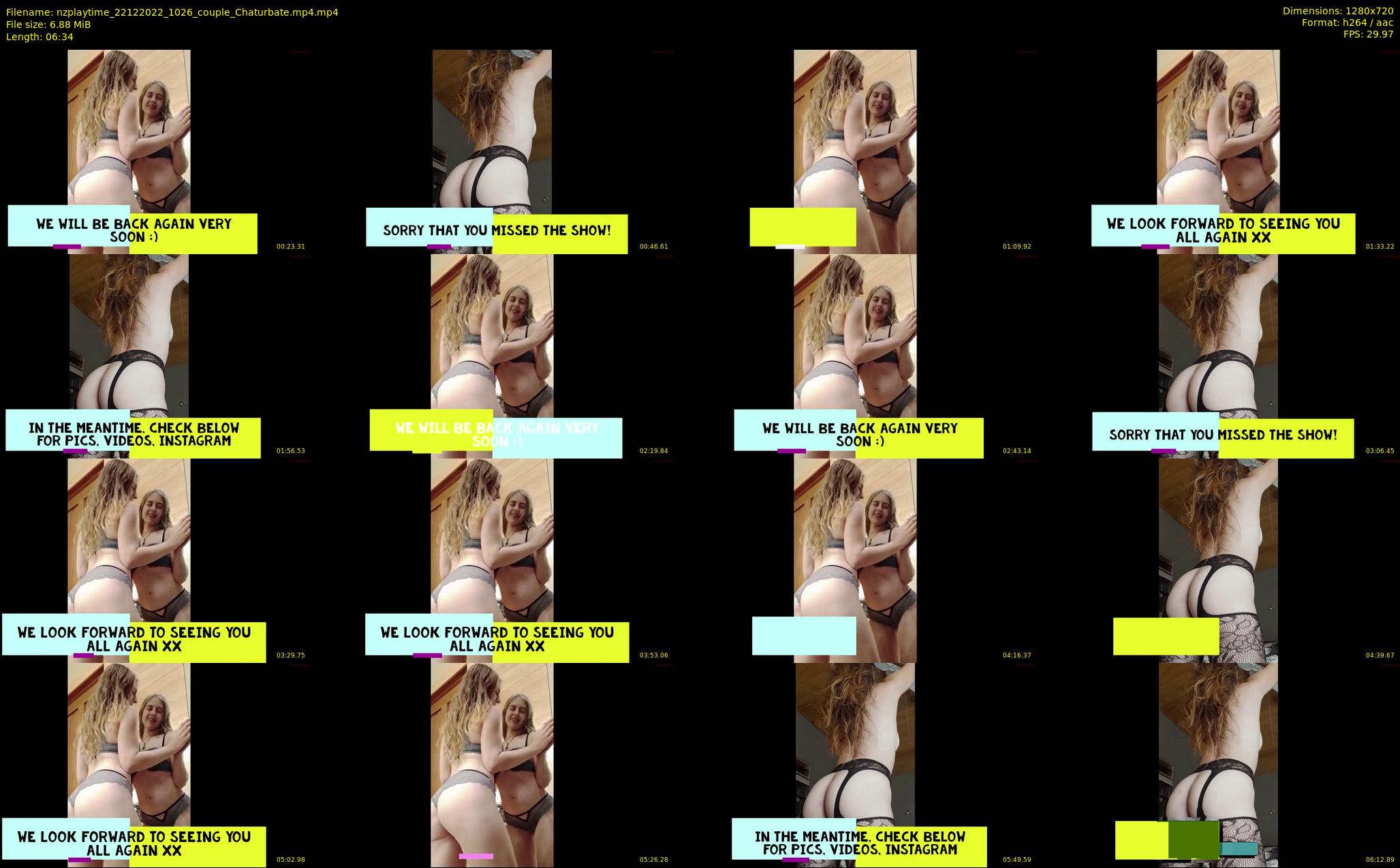 nzplaytime — 7 minute Chaturbate couple cam show recording, 720p, Dec 22, 2022