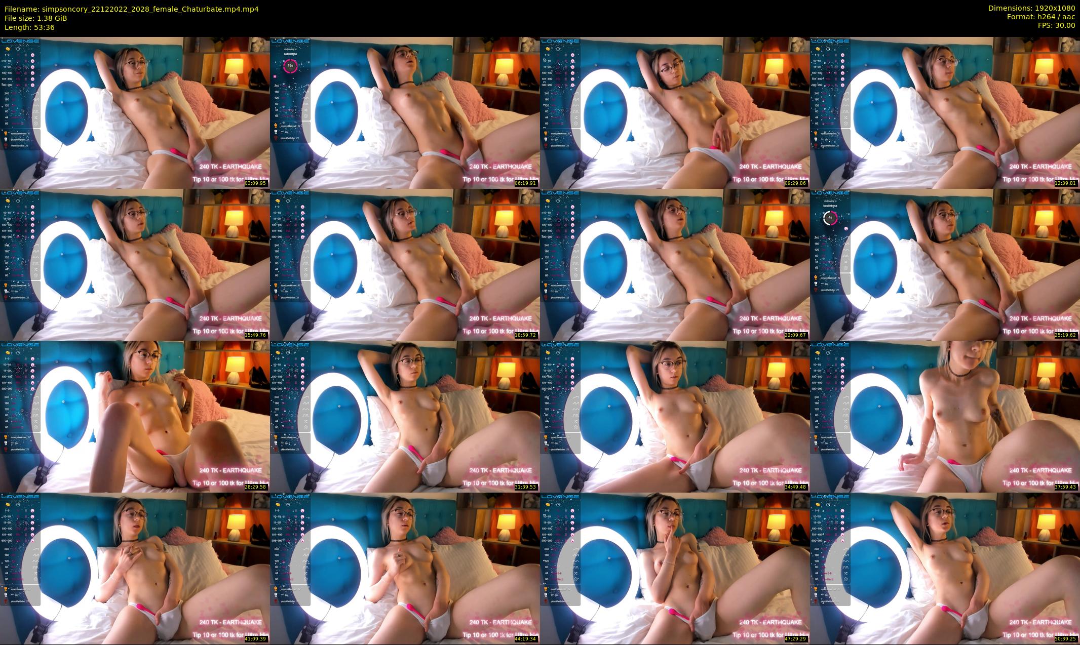 simpsoncory — 54 minute Chaturbate female cam show recording, 1080p, Dec 22, 2022