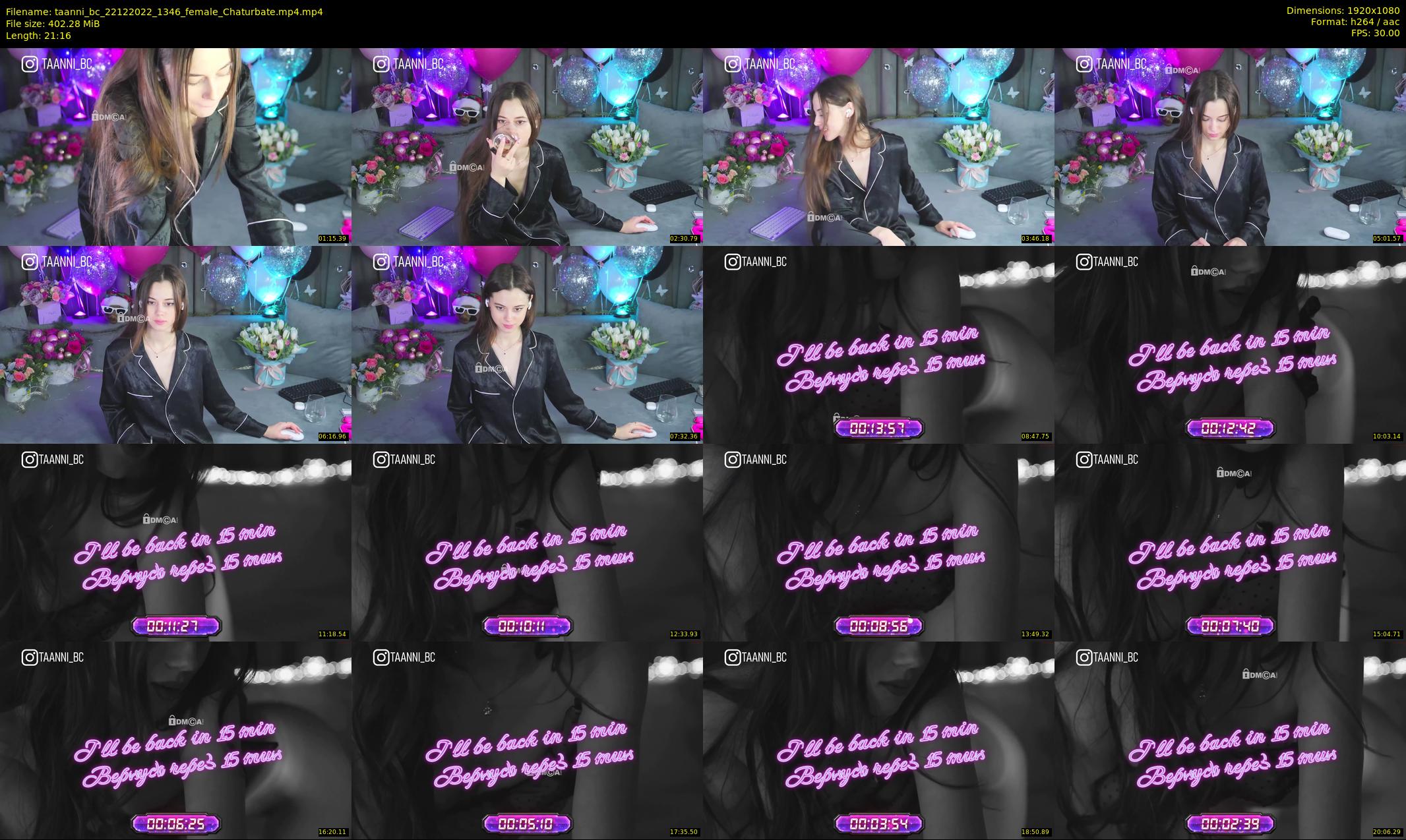 taanni_bc — 22 minute Chaturbate female cam show recording, 1080p, Dec 22, 2022
