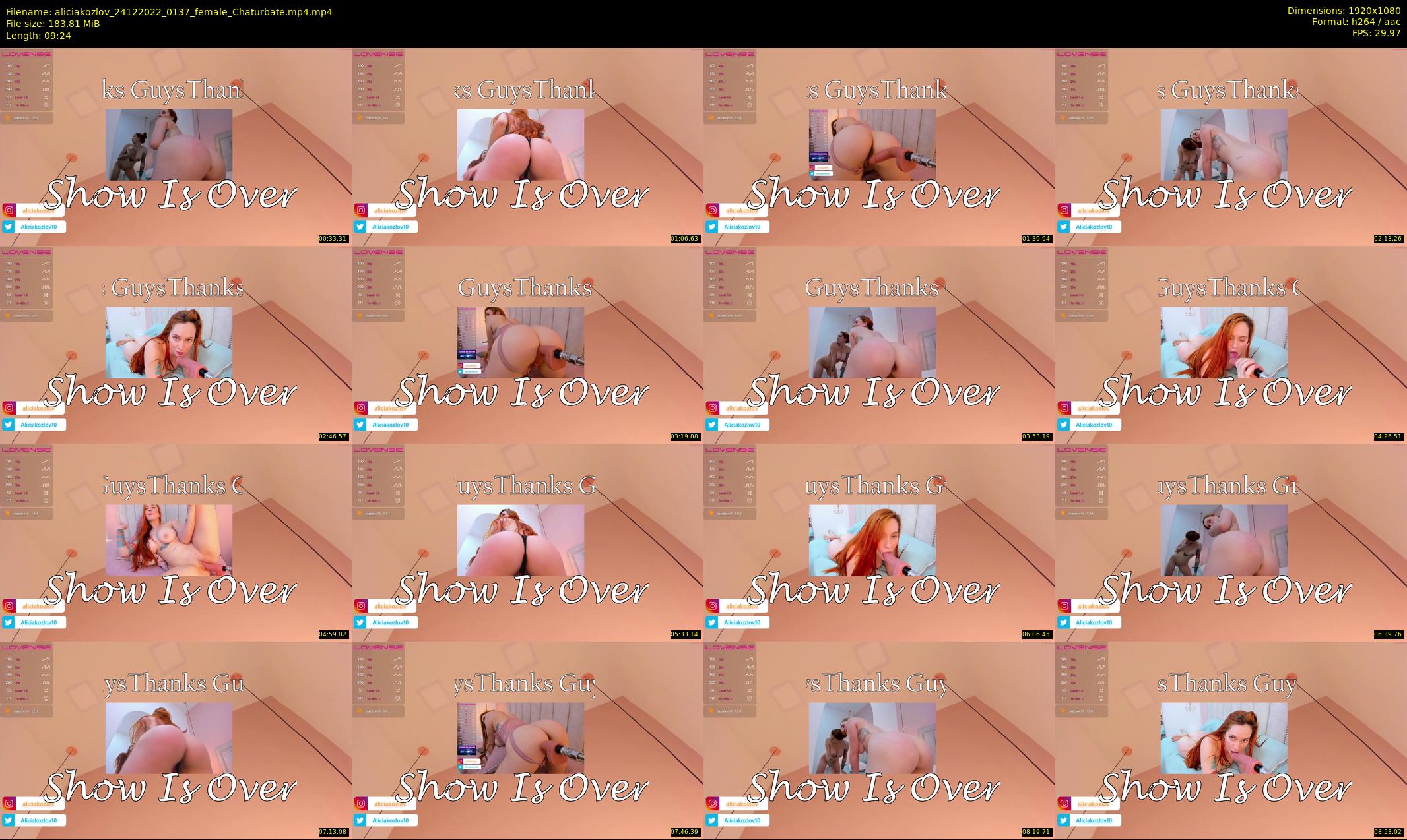 aliciakozlov — 10 minute Chaturbate female cam show recording, 1080p, Dec 24, 2022