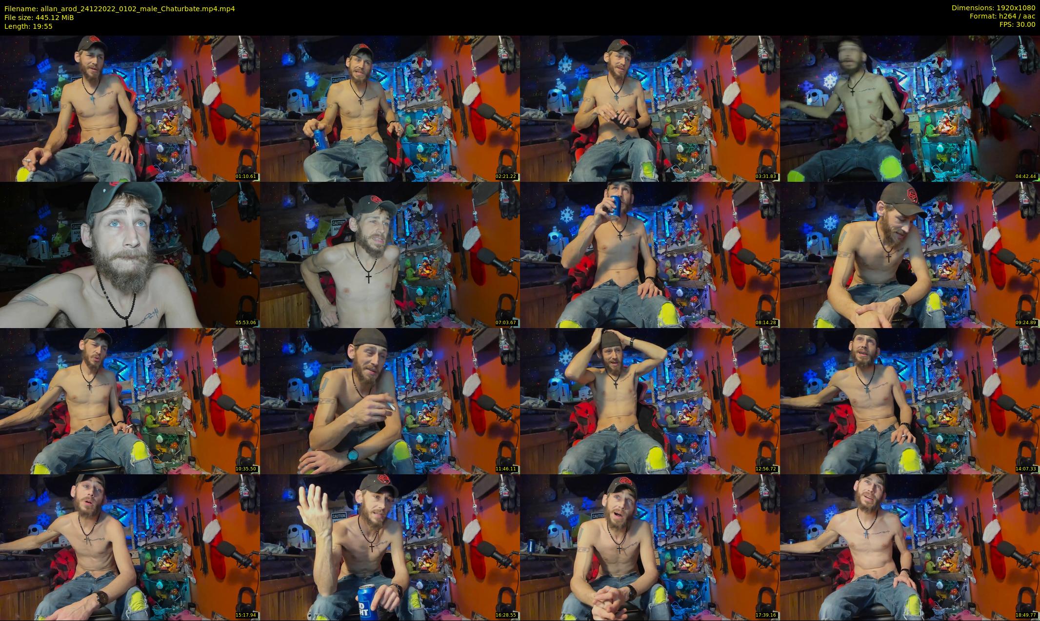 allan_arod — 20 minute Chaturbate male cam show recording, 1080p, Dec 24, 2022
