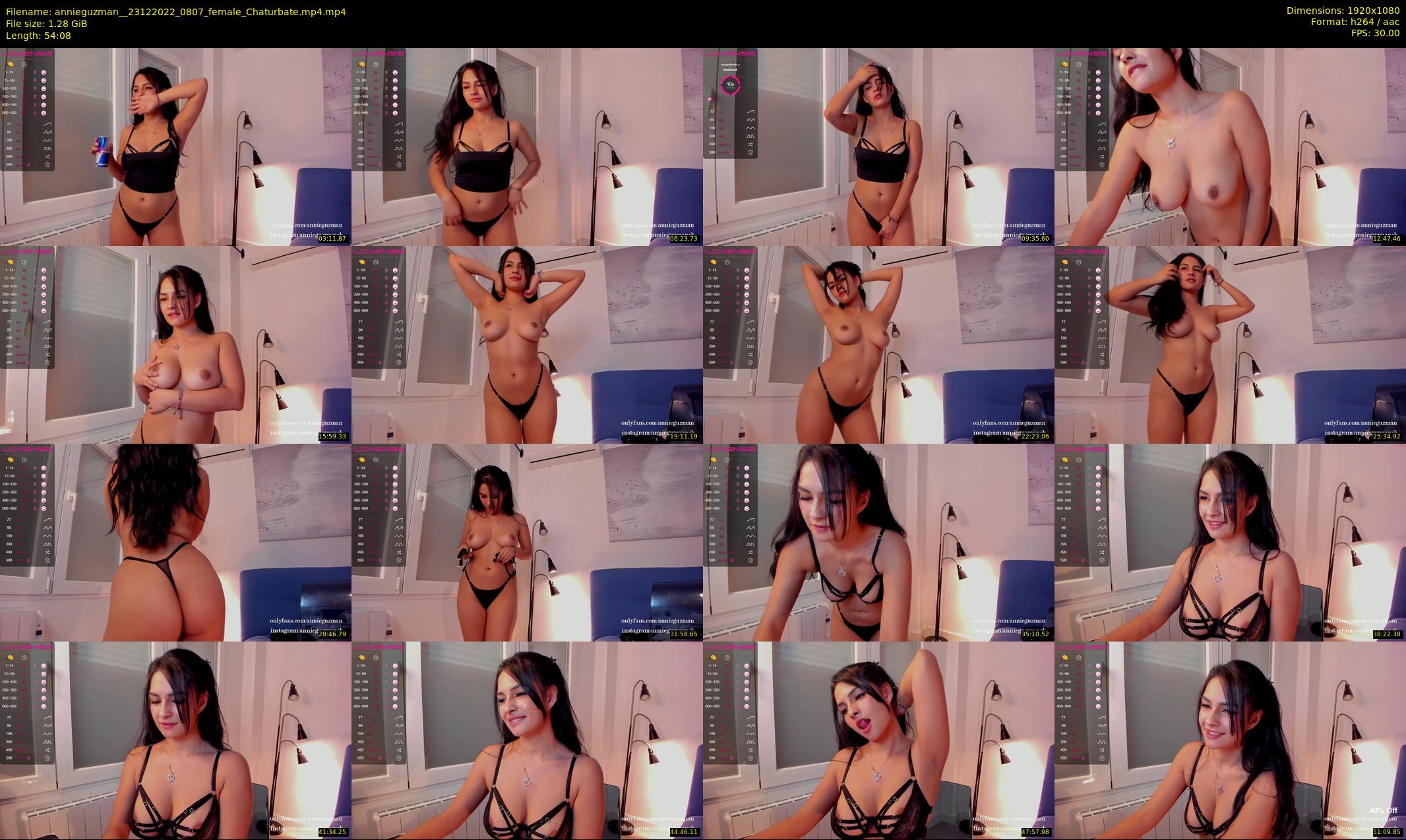 annieguzman_ — 55 minute Chaturbate female cam show recording, 1080p, Dec 23, 2022