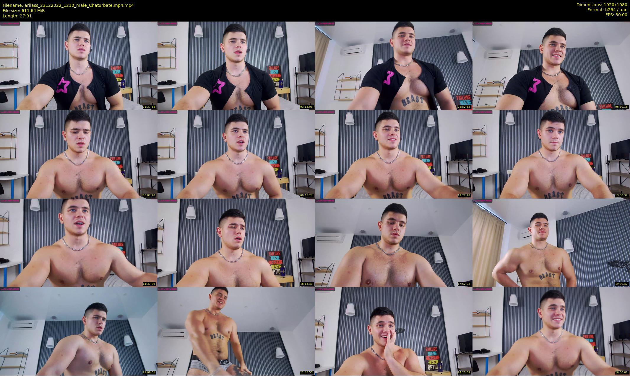 arilass — 28 minute Chaturbate male cam show recording, 1080p, Dec 23, 2022