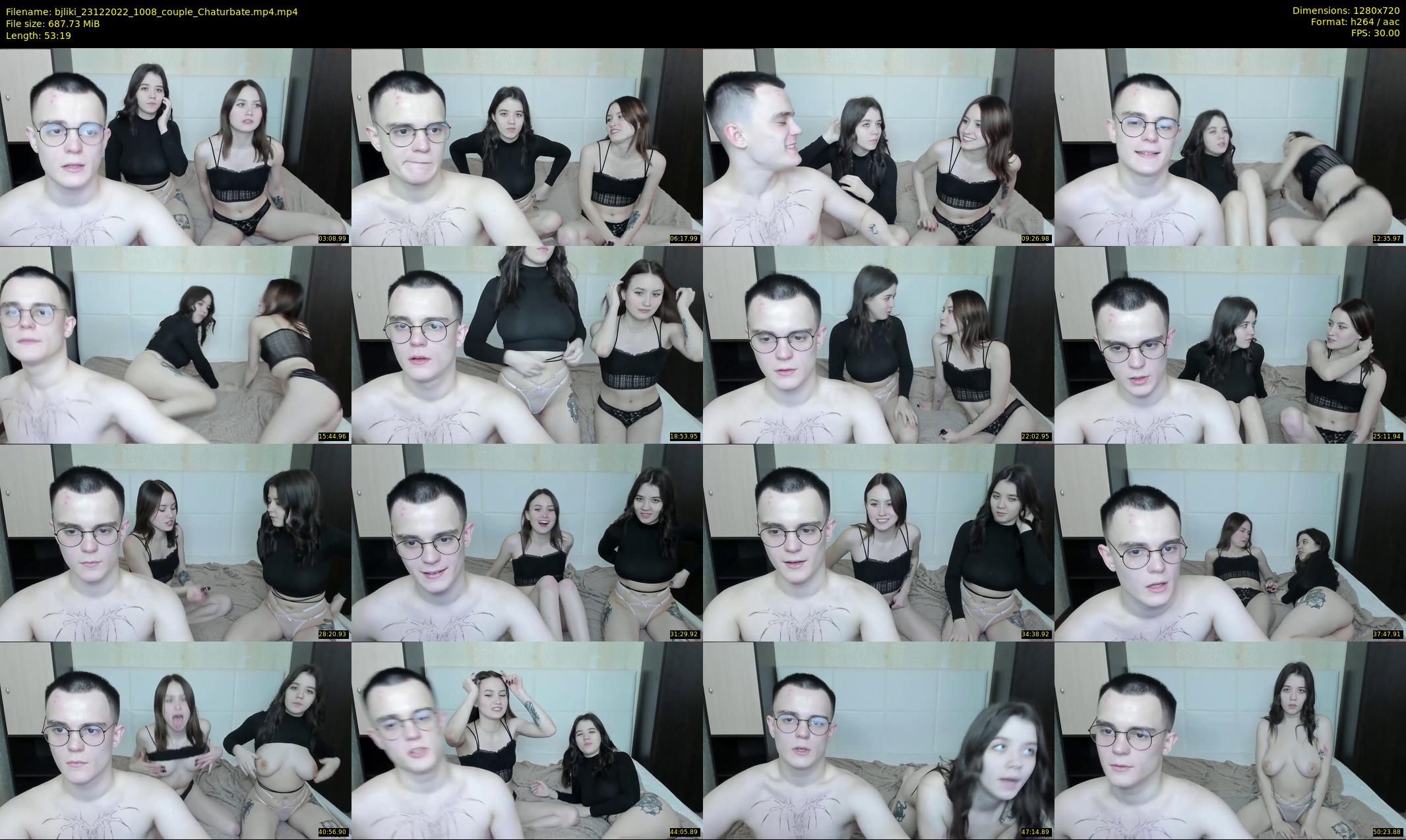 bjliki — 54 minute Chaturbate couple cam show recording, 720p, Dec 23, 2022
