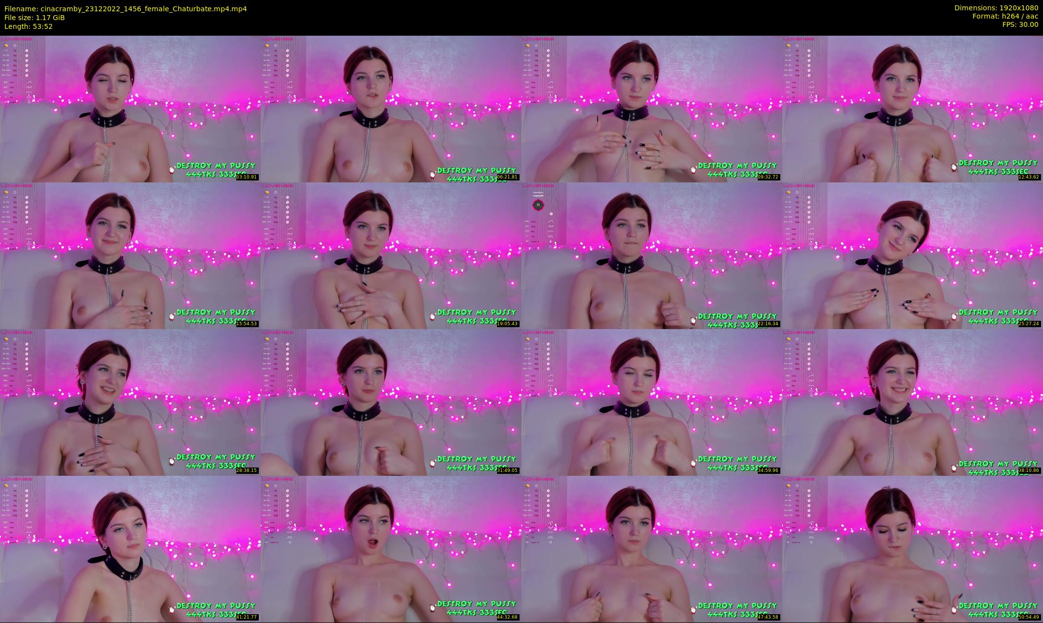 cinacramby — 54 minute Chaturbate female cam show recording, 1080p, Dec 23, 2022